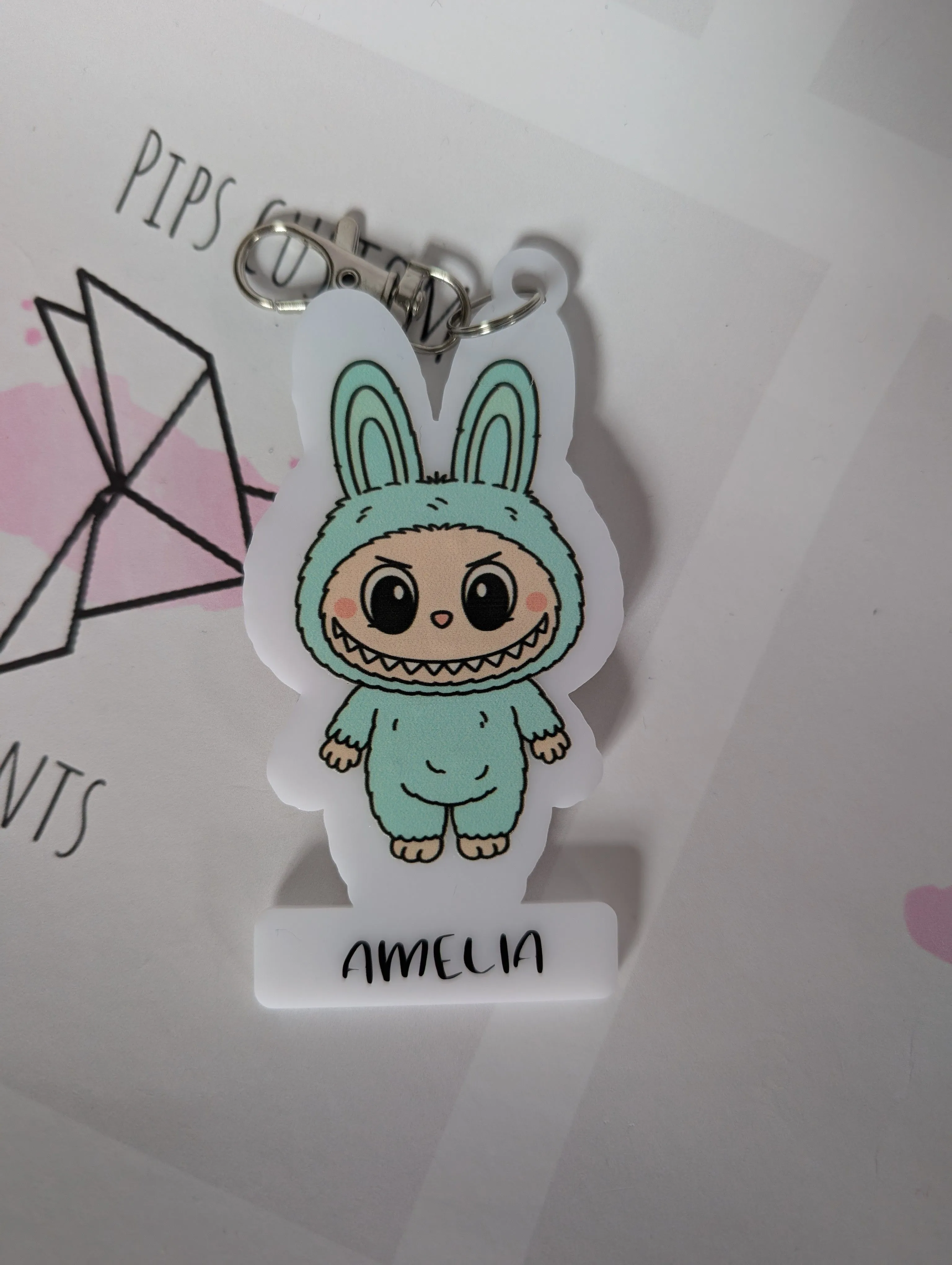 Product image for Little alMonstee Keyring - Turquoise