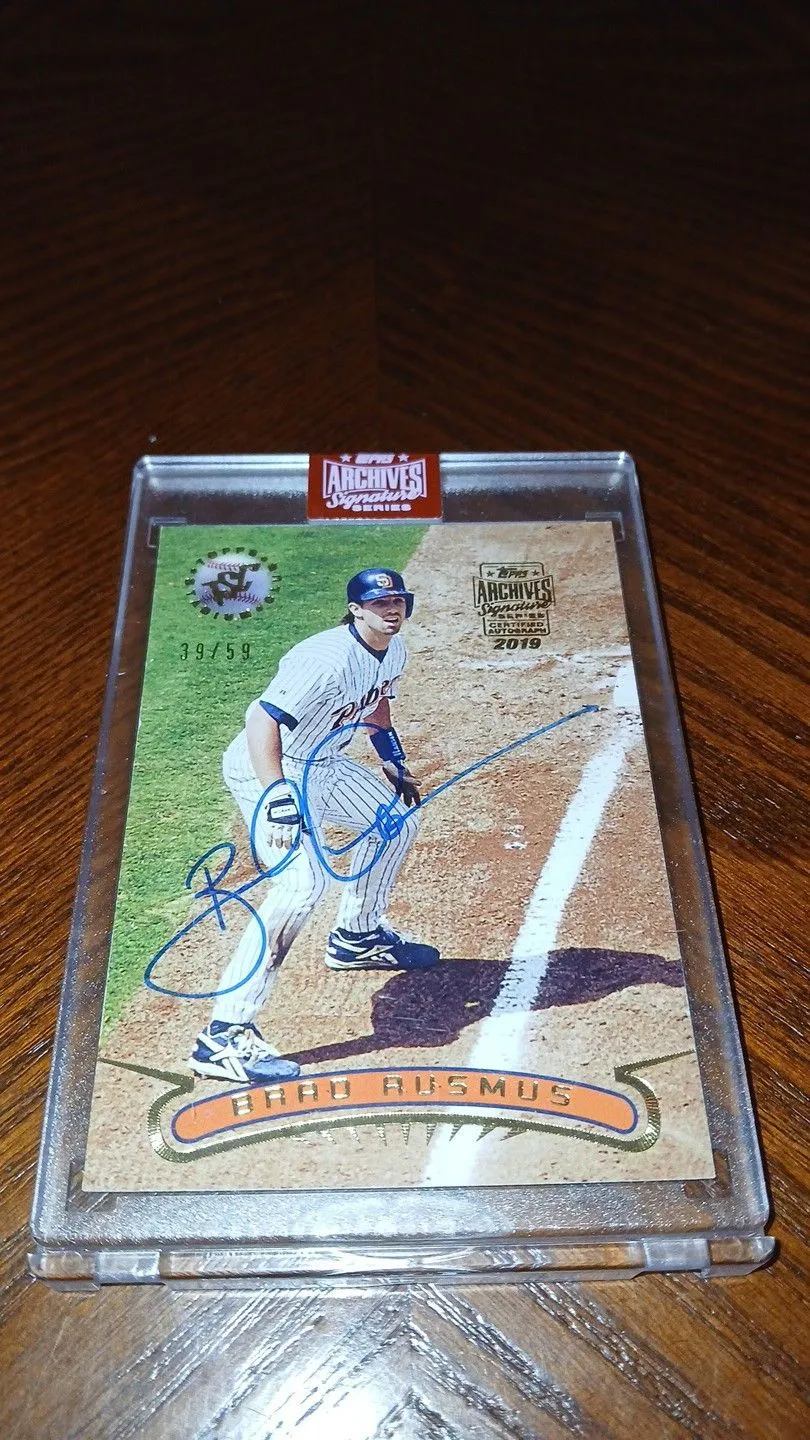 Product image for 2019 Topps Archives Signature Series Baseball Brad Ausmus Parallel Autograph Serial Numbered 39/59
