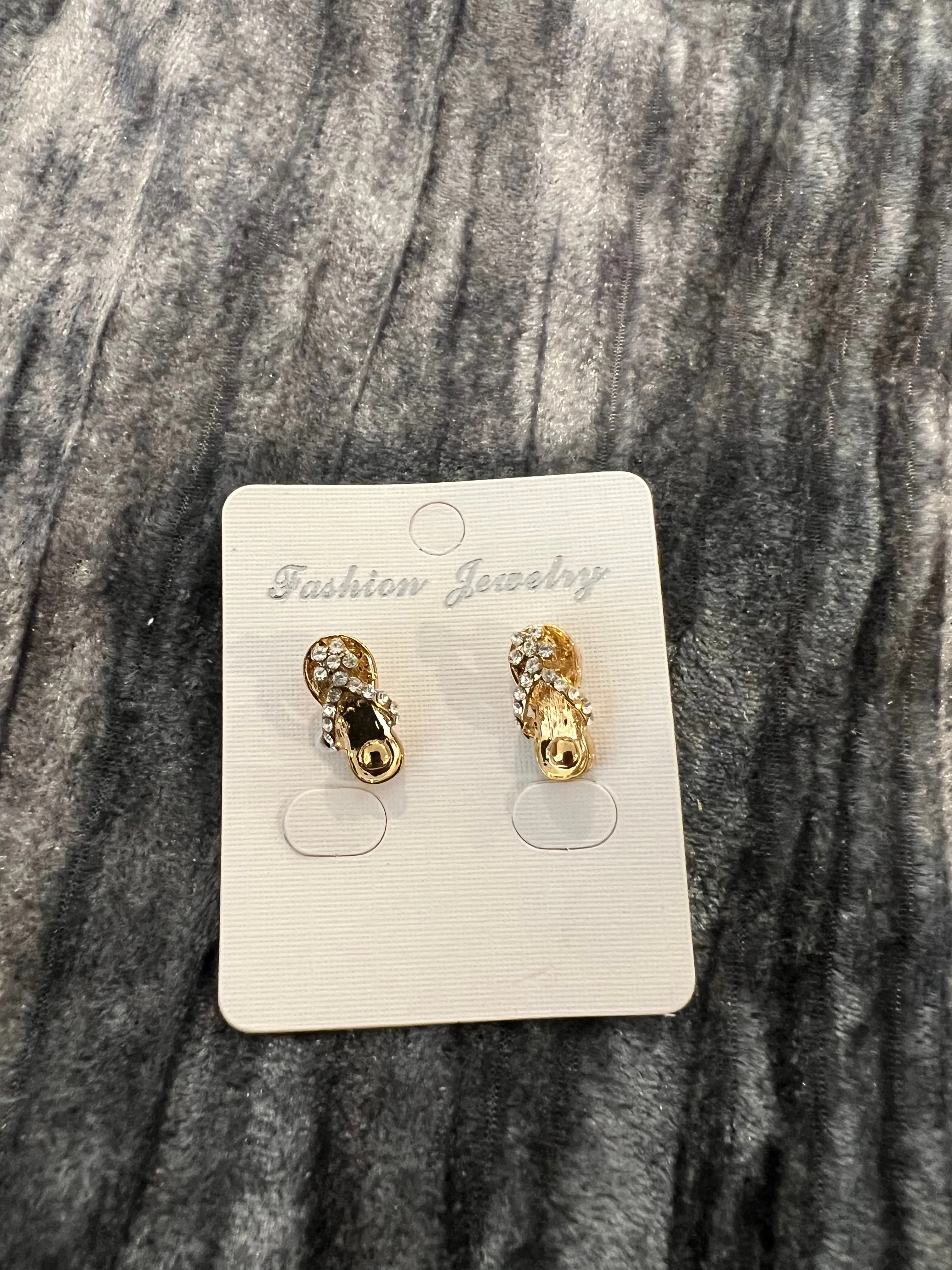 Product image for Gold Flip Flop Fashion Jewelry Earrings