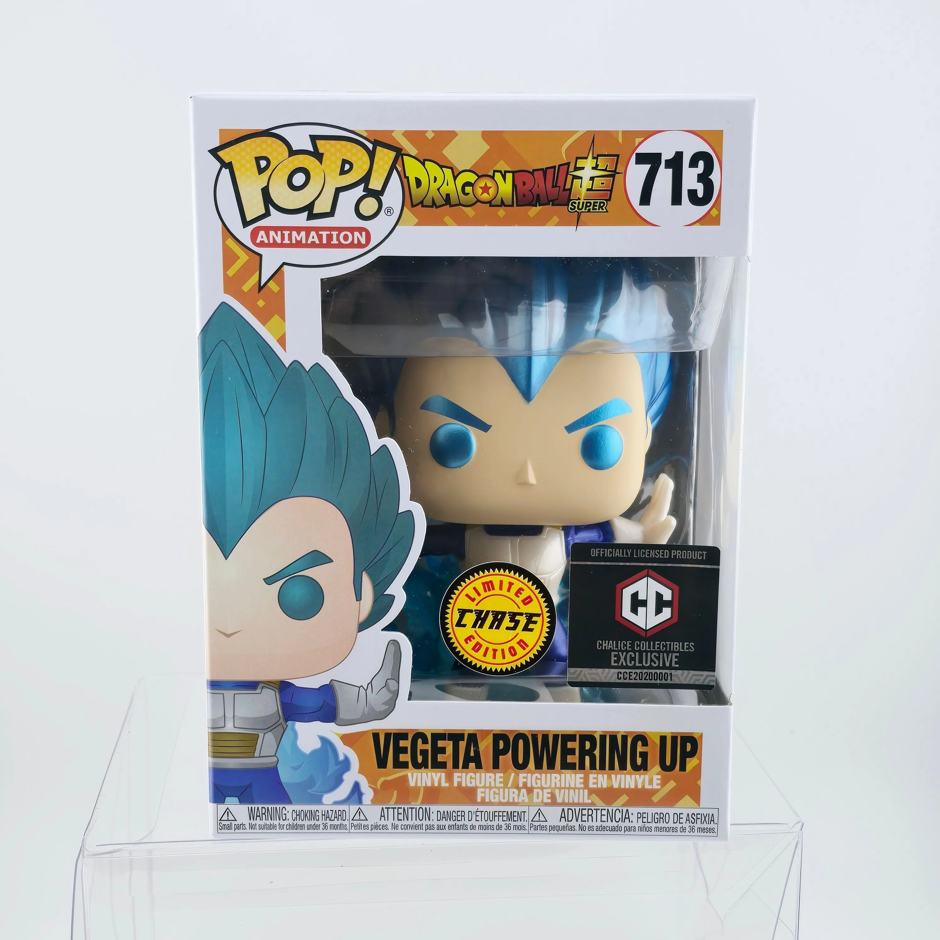 Product image for Dragon Ball Super - Vegeta Powering Up (Metallic Chase) Chalice Exclusive Funko Pop 713