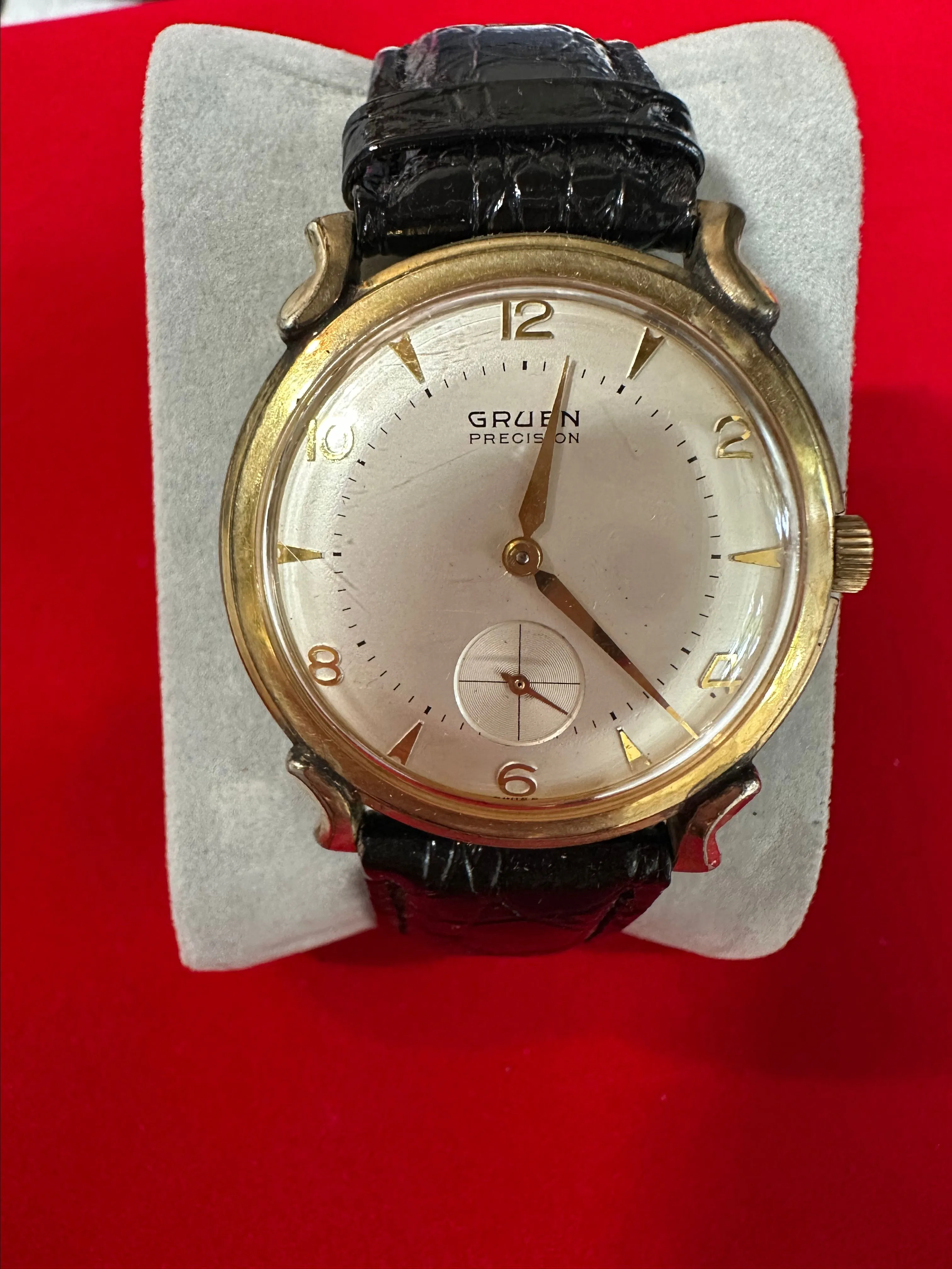 Product image for Men’s vintage Gruen Precision Gold Tone sub dial watch