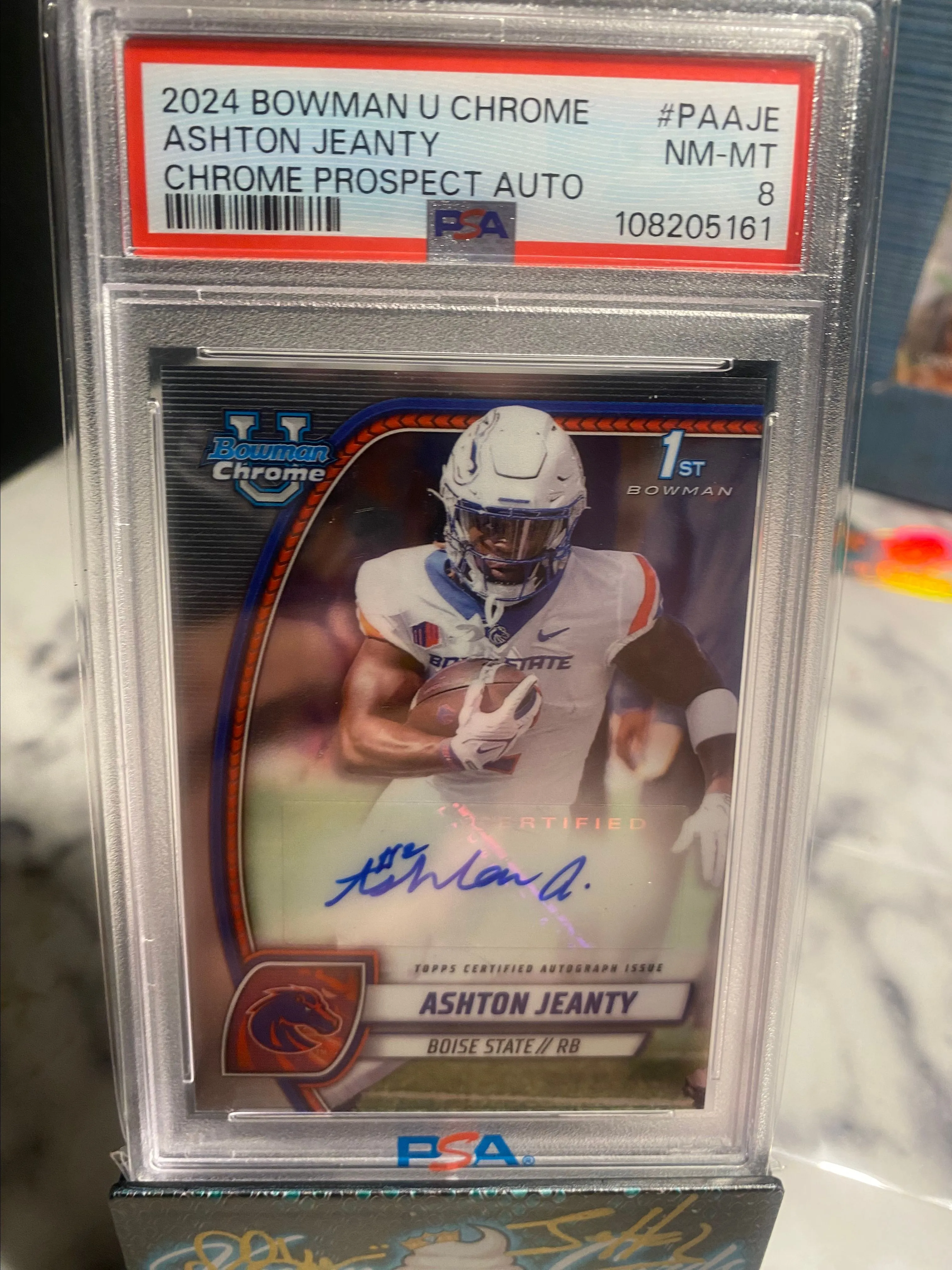 Product image for 2024 Bowman U Chrome Ashton Jeanty Chrome Prospect Auto Psa 8