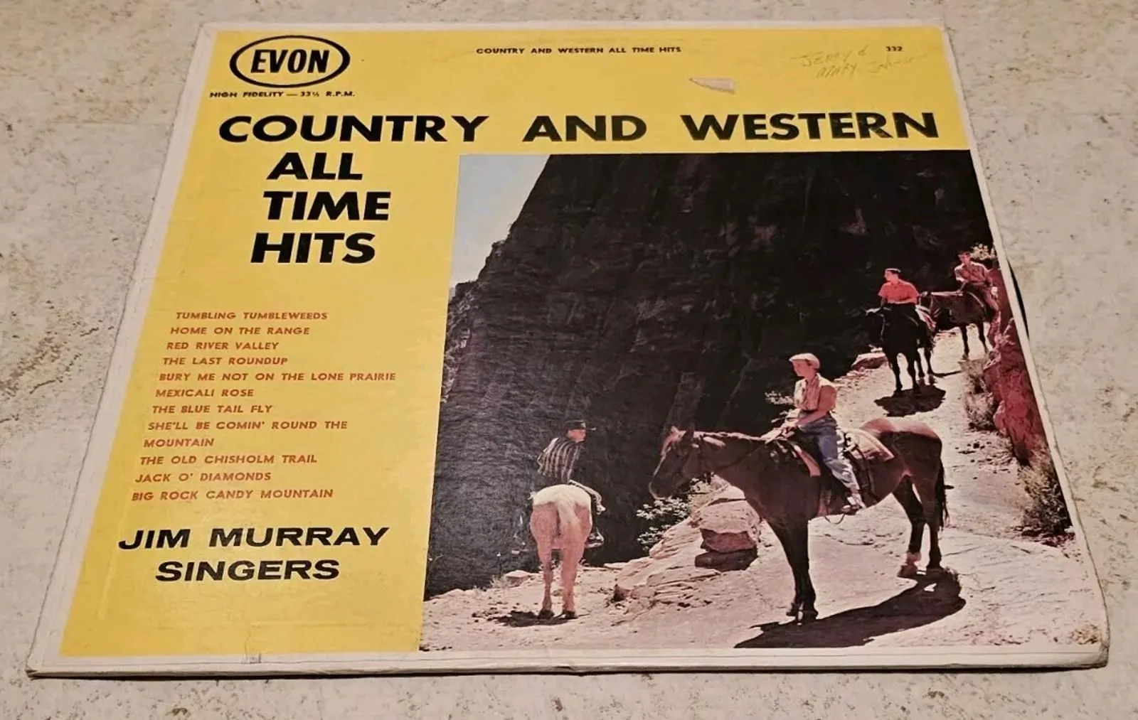 Product image for Jim Murray Singers ‎– Country and Western All Time Hits  Vinyl Record