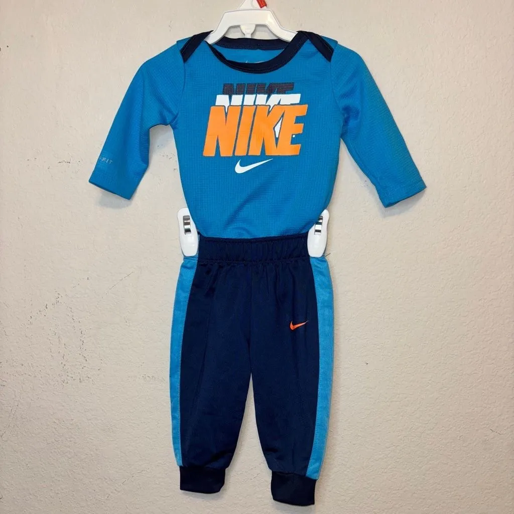 Product image for 28LT. NIKE blue bodysuit with pants, size 6 months