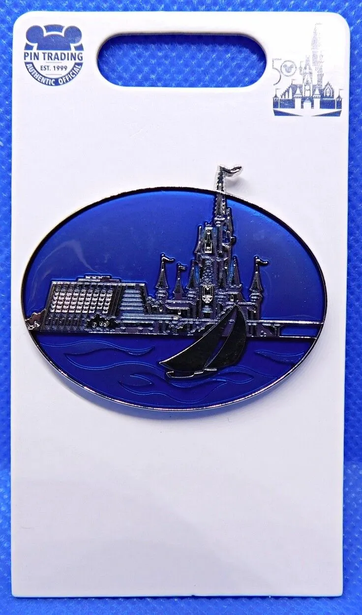 Product image for WDW 50th Anniversary pin CONTEMPORARY RESORT Magic Kingdom castle