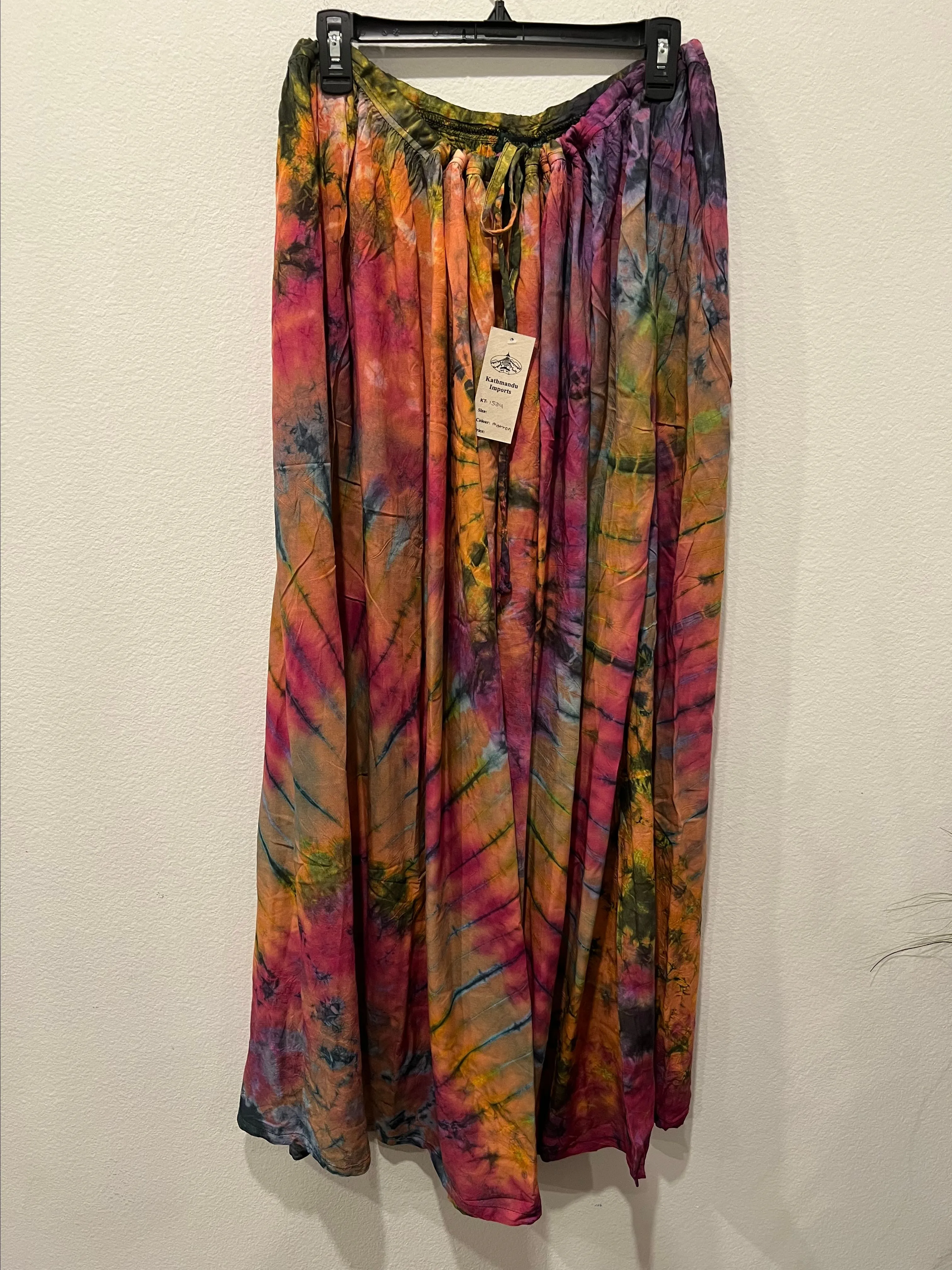 Product image for Vibrant Tie-Dye Wide Leg Pants by Kathmandu One Size Fits S-XL