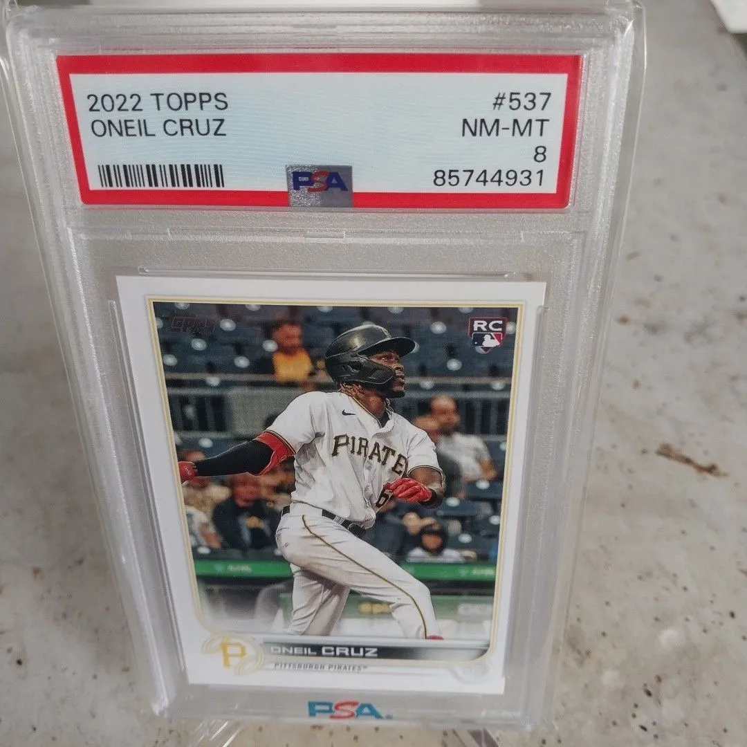 Product image for 2022 Topps Oneil Cruz 537  PSA NM-MT 8
