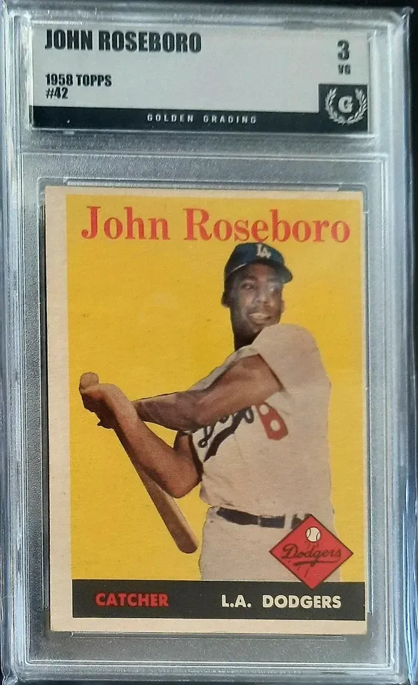 Product image for John Roseboro 1958 Topps #42 Los Angeles Dodgers Golden Grading (GG) 3 VG