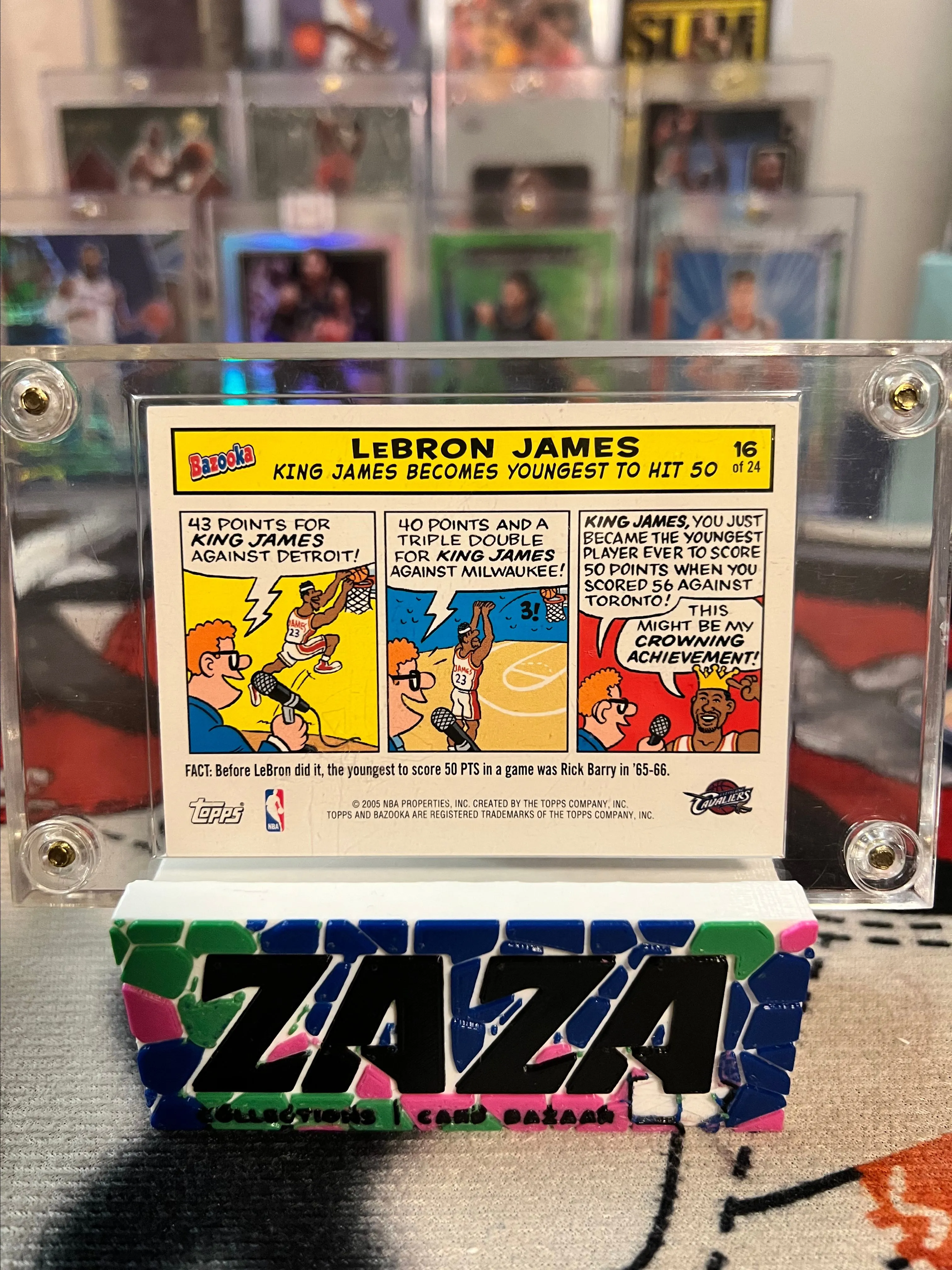 Product image for 2005-06 Topps Bazooka LeBron James Comic Magnet #16 of 24 Insert Rare!