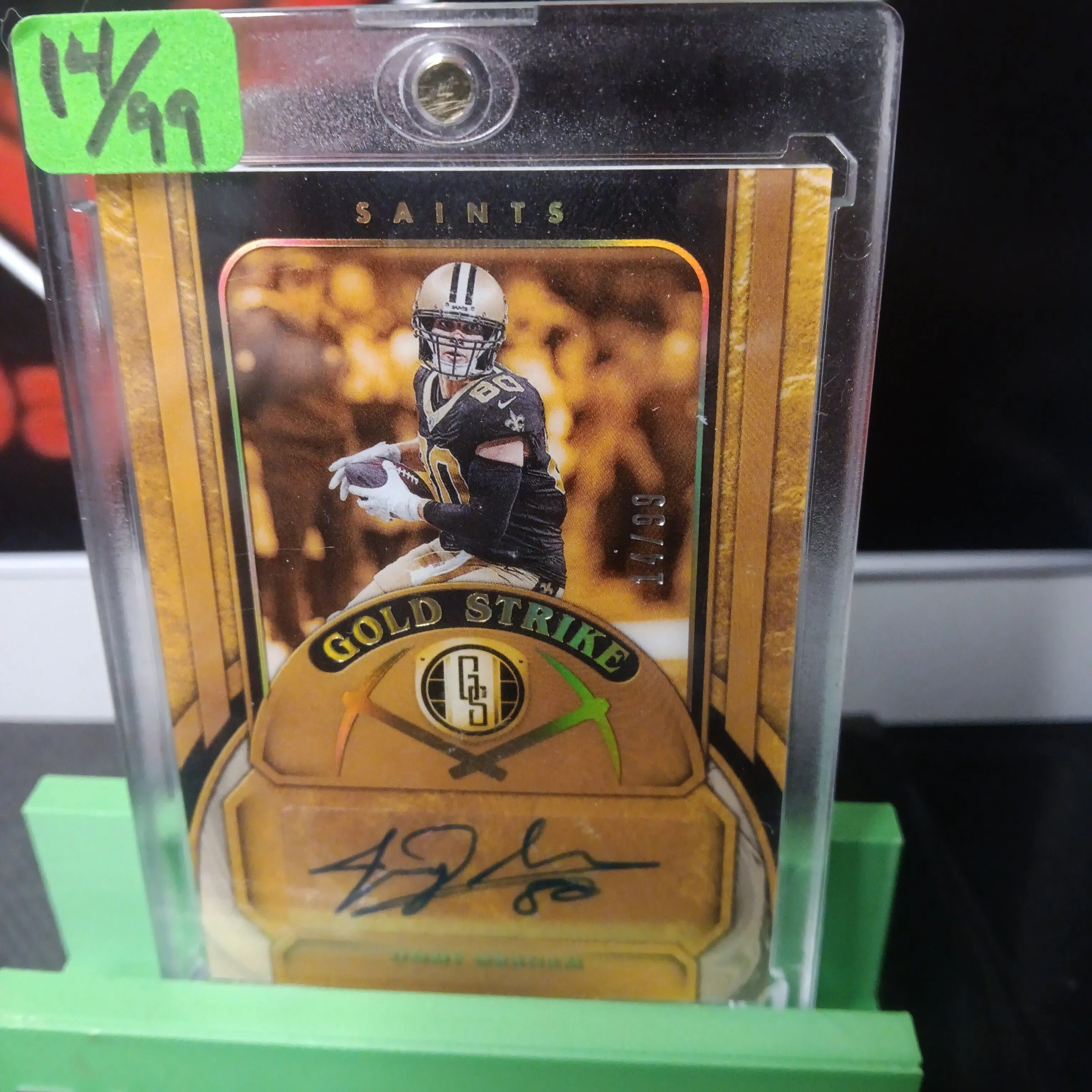 Product image for 2024 gold standard Jimmy graham gold strike auto 14/99