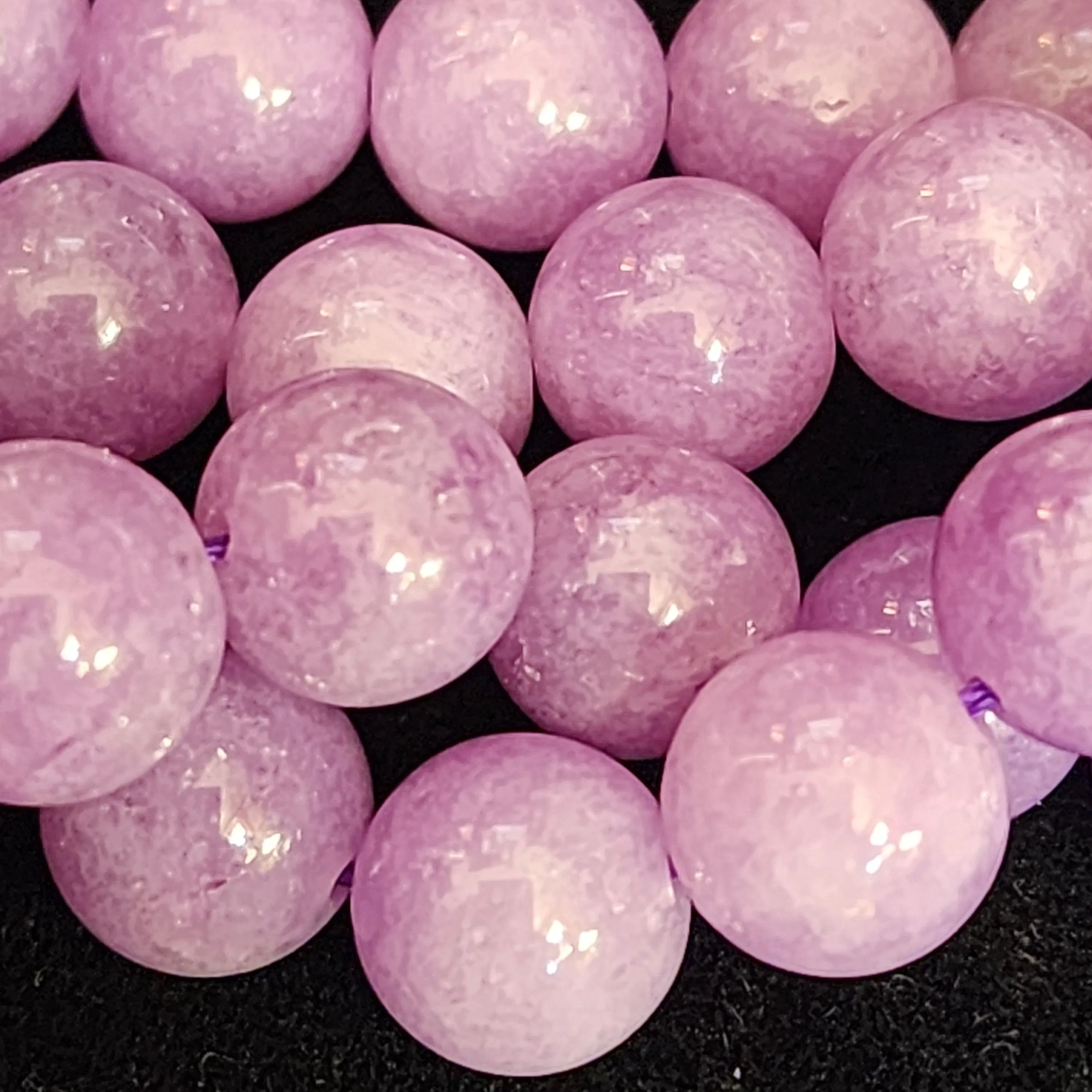 Product image for #17P: Lepidolite + Mica Stone Round Beads,  10mm