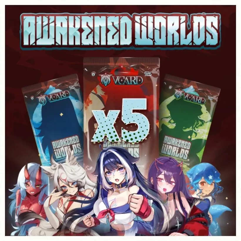VCard Awakened Worlds 1st Edition Booster Pack x5  Whatnot: Shop, Sell,  Connect