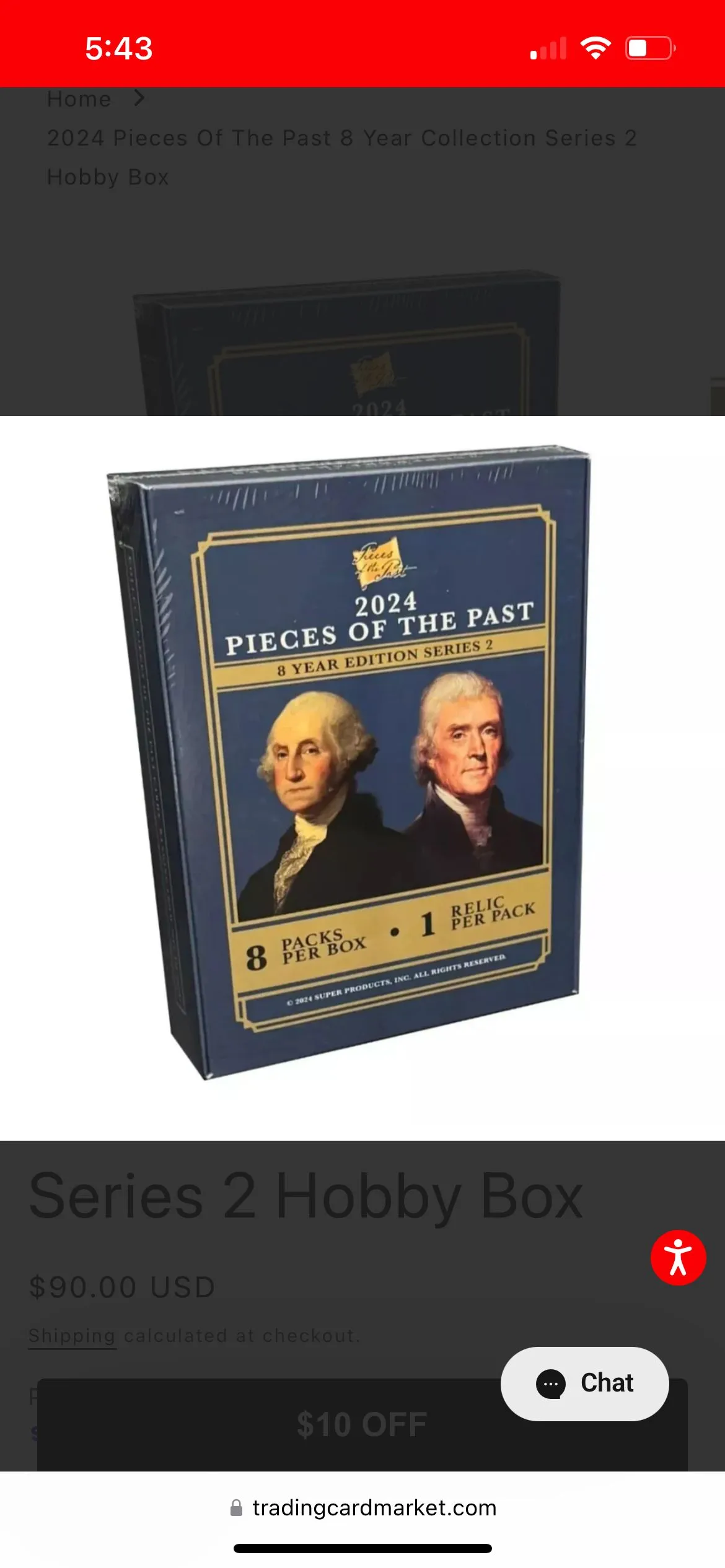 Product image for 2024 Pieces of the Past 8 Year Edition Series 2
