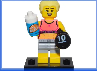 Product image for Fitness Instructor, Series 25 (Complete Set with Stand and Accessories) - Minifigure col25-7