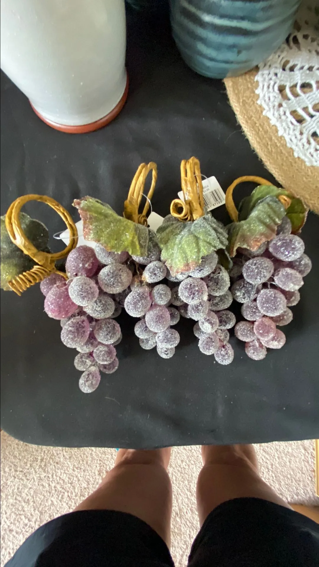 Product image for Sugared Grape Cluster Napkin Rings