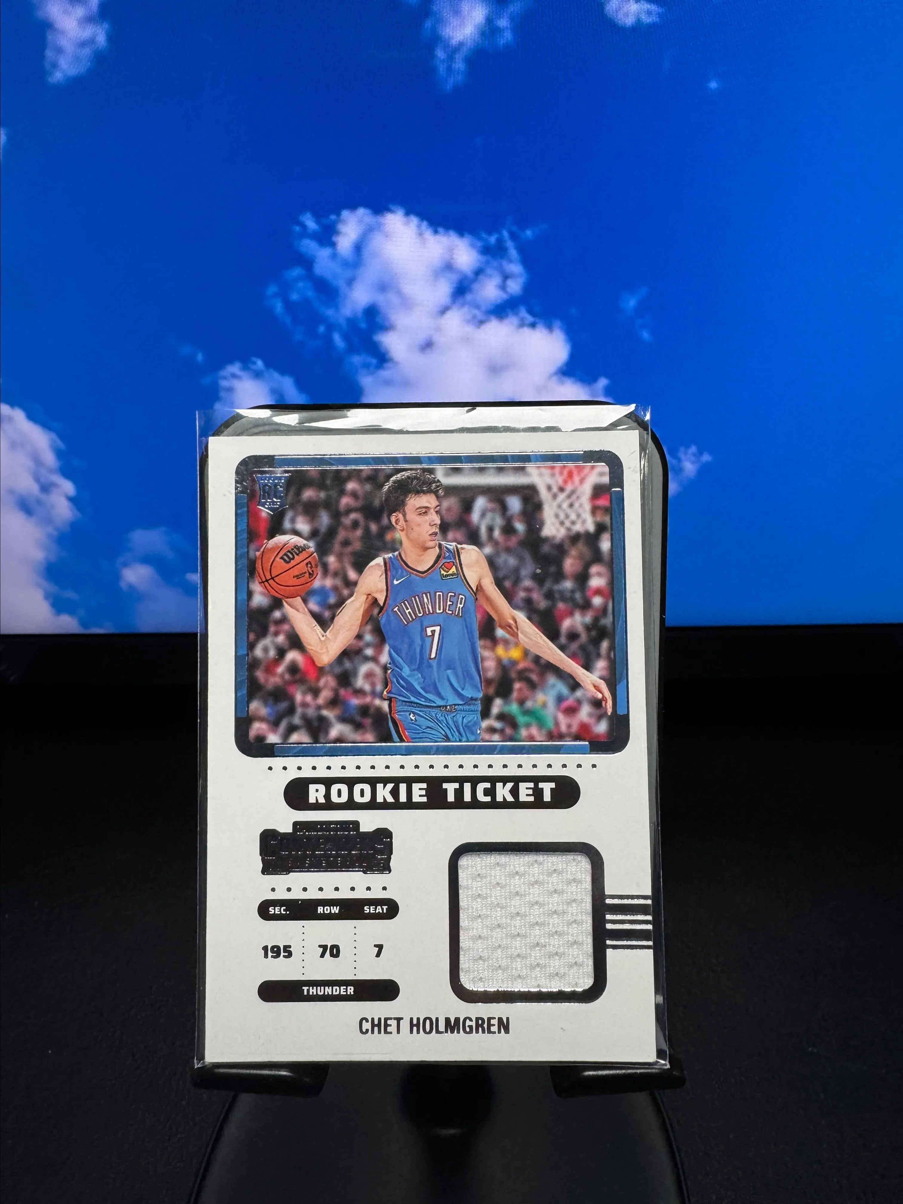 Product image for 2022-23 Contenders Chet Holmgren Rookie Ticket Patch Card * Thunder