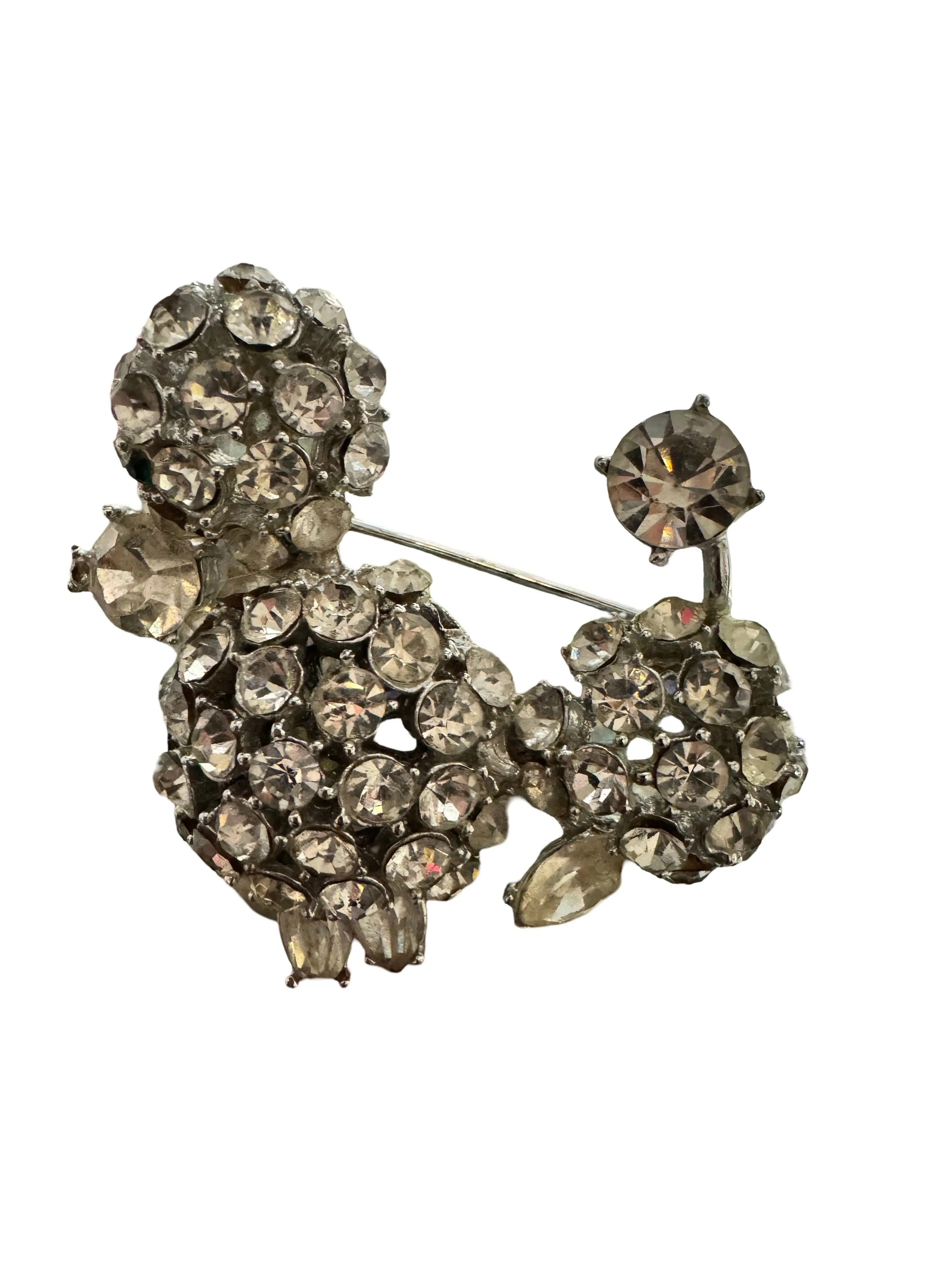 Product image for Rhinestone poodle brooch