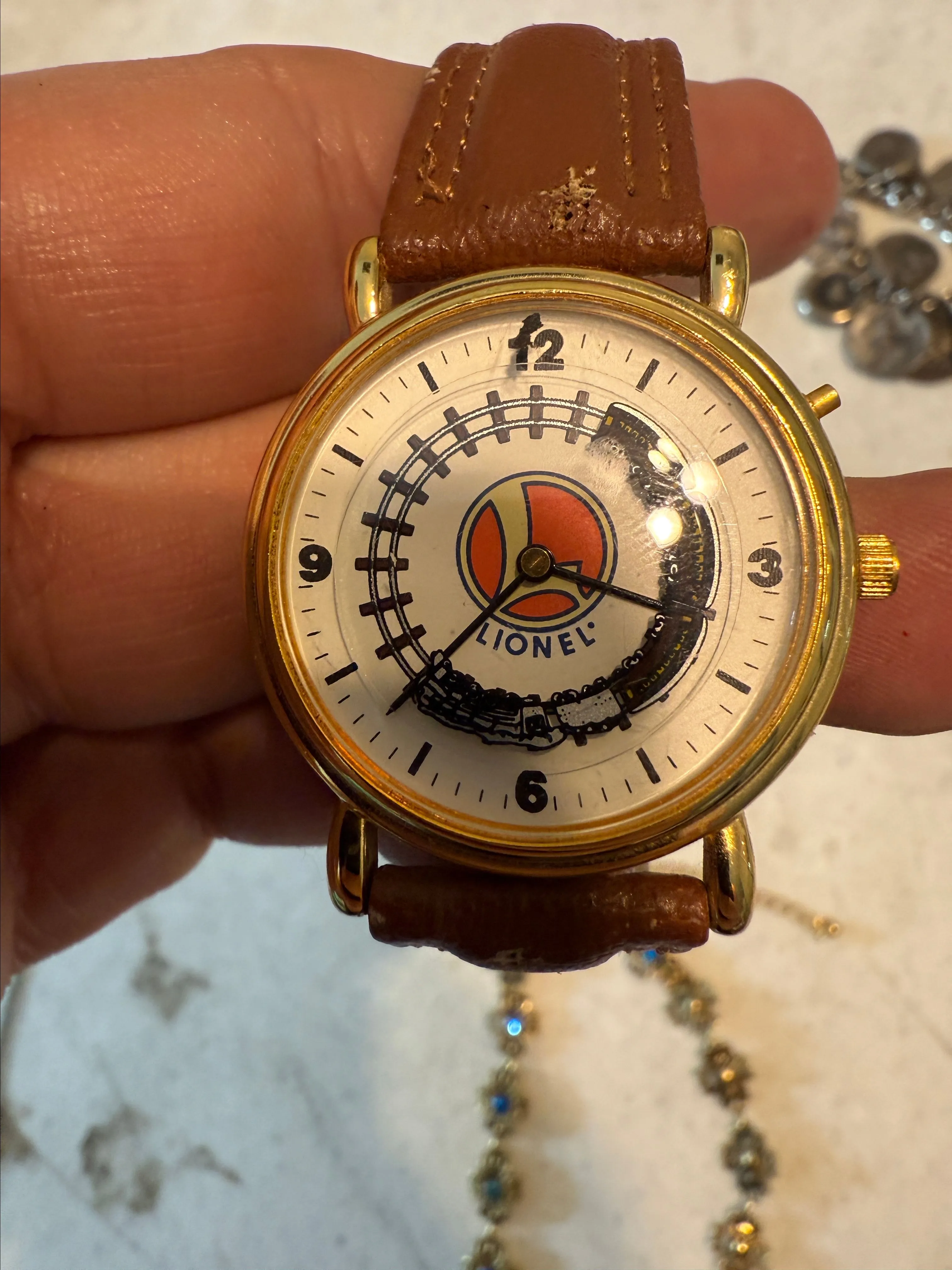 Product image for LIONEL Collectible Train Watch / Men's Wristwatch Leather Band
