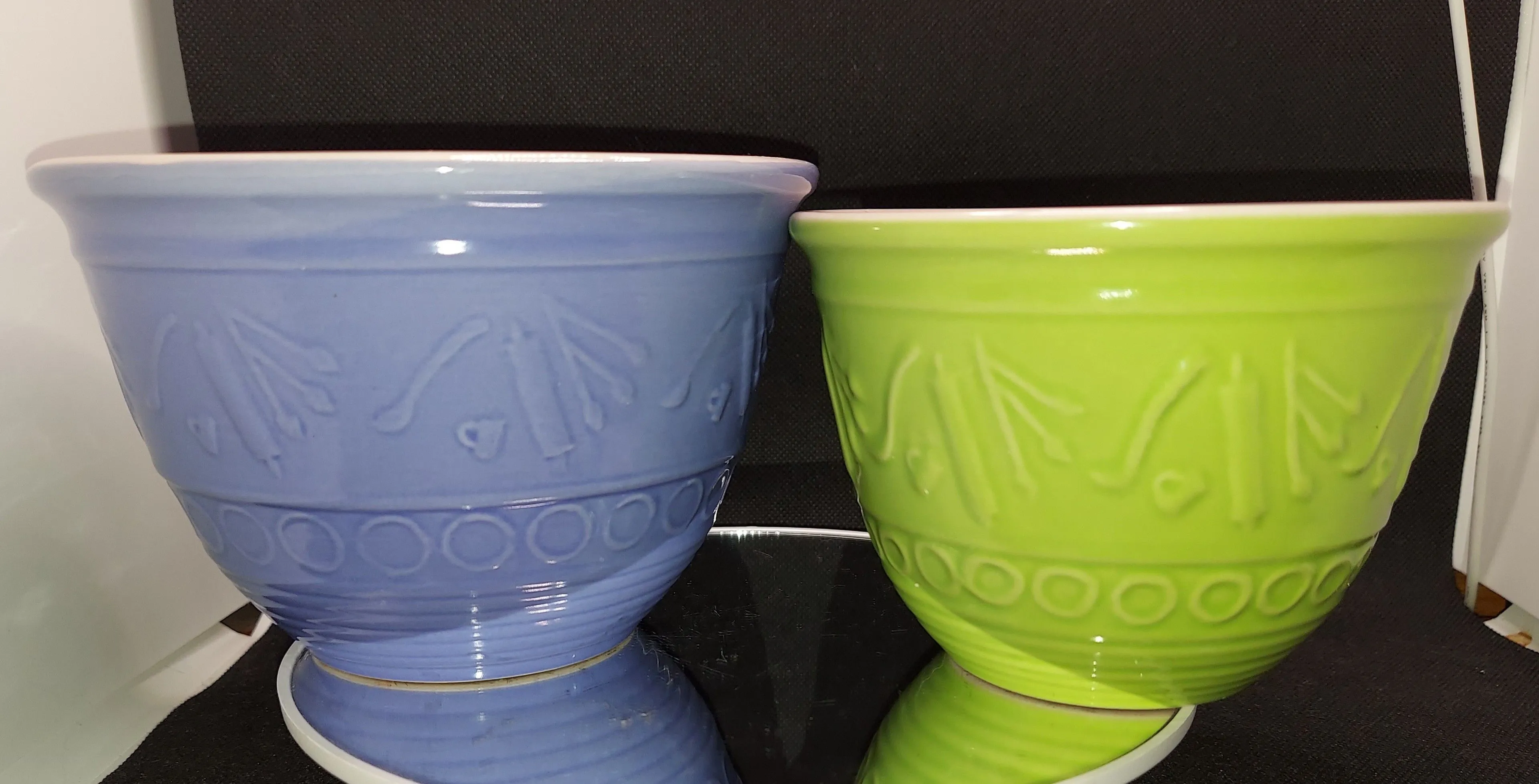 Product image for 2 Vintage Coastline Imports Embossed Nesting Bowls RARE Mid Century Modern