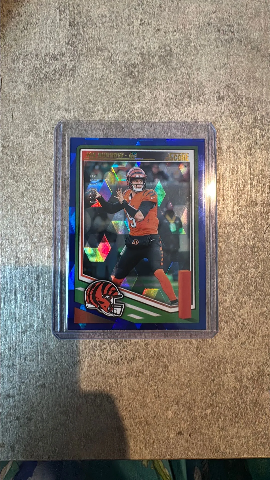 Product image for 2025 Score Blue Cubic Joe Burrow 036/185