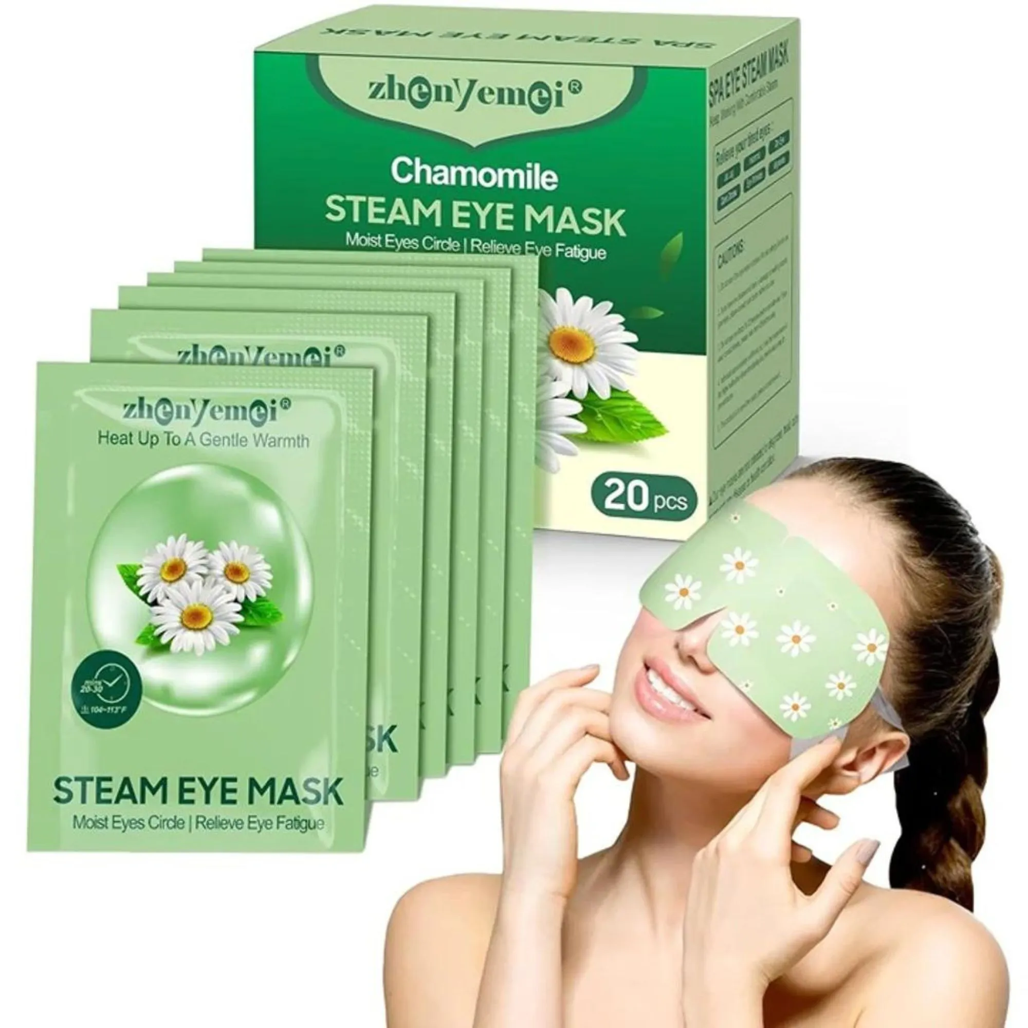 Product image for Steam Eye Mask,20 Packs Self Heating Spa Eye Masks,Warming Eye Mask,Disposable