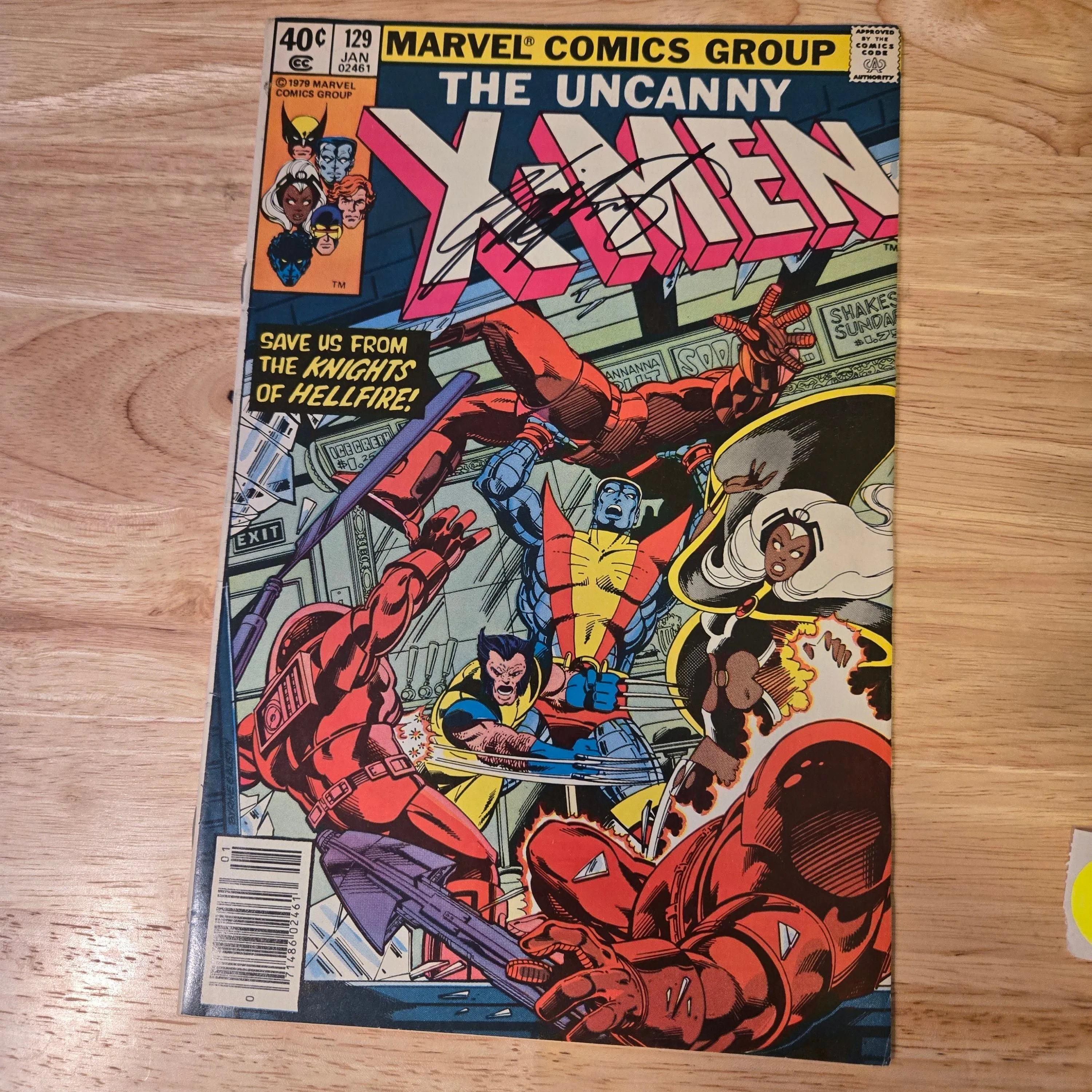 Product image for Uncanny X-Men #129 Signed Claremont No COA 1st Appearance Pryde Frost Newsstand