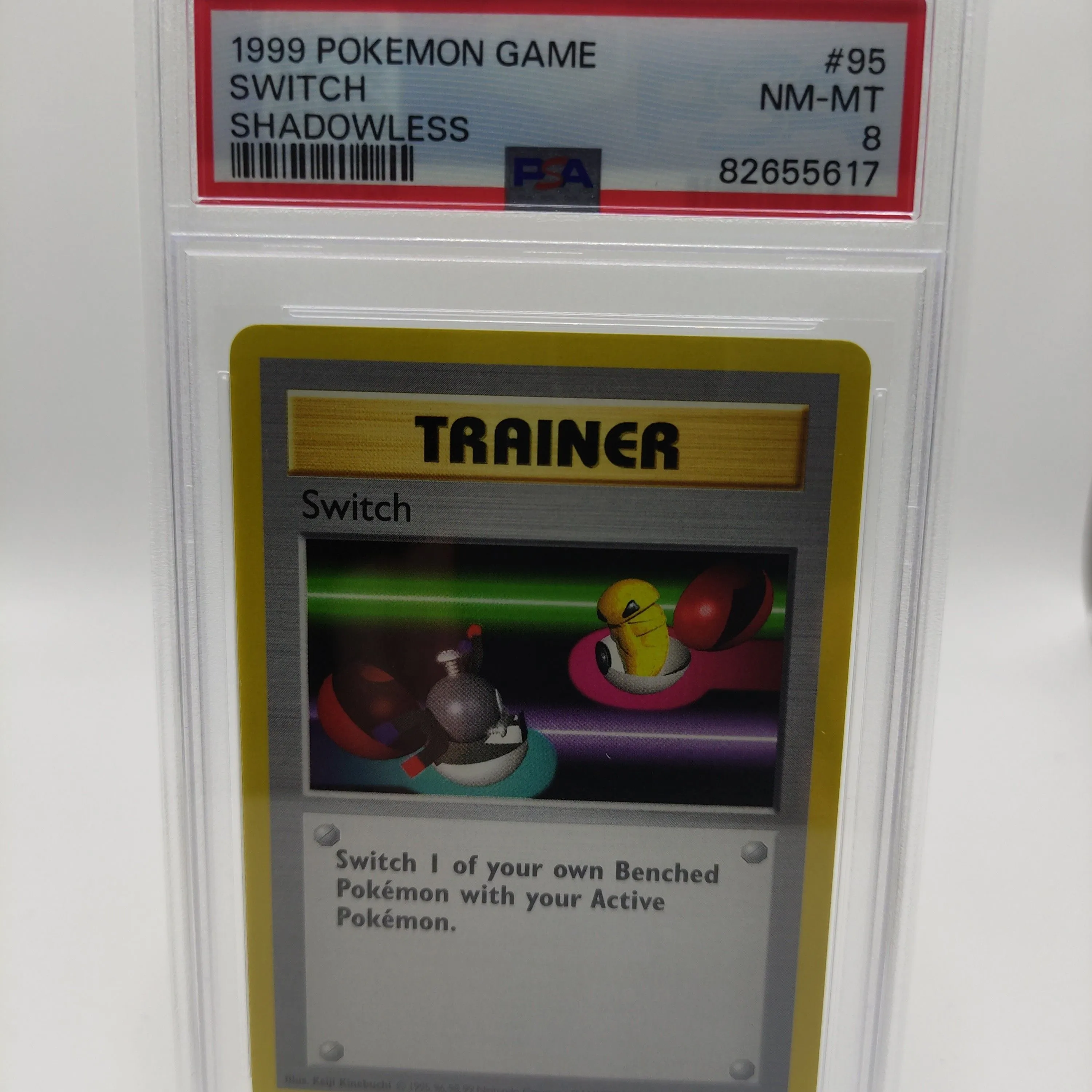 Product image for Base Set 1999 Pokemon Game Switch Shadowless PSA NM-MT 8