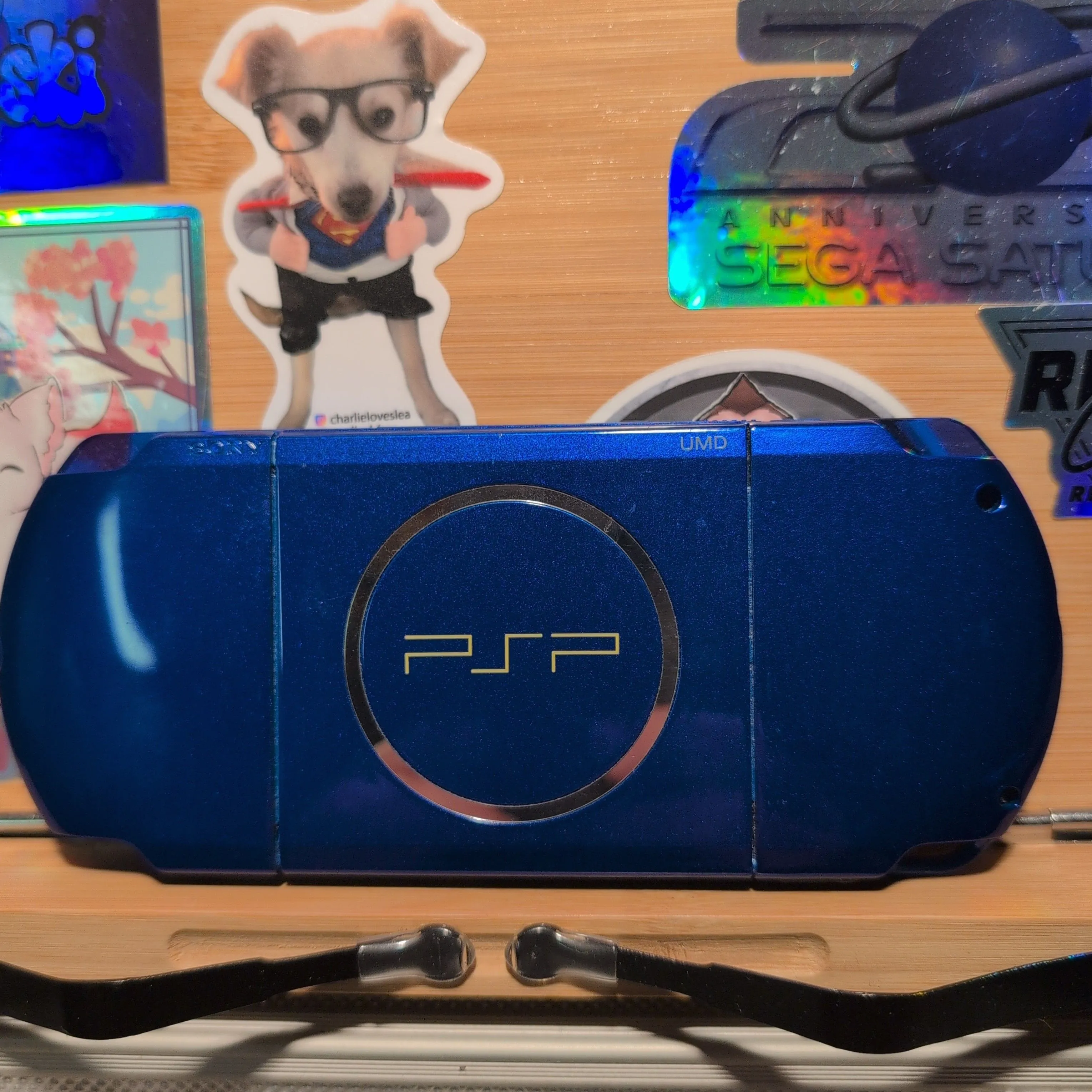 Product image for Sony PlayStation Portable. PSP 3000 Marine Blue. Tested