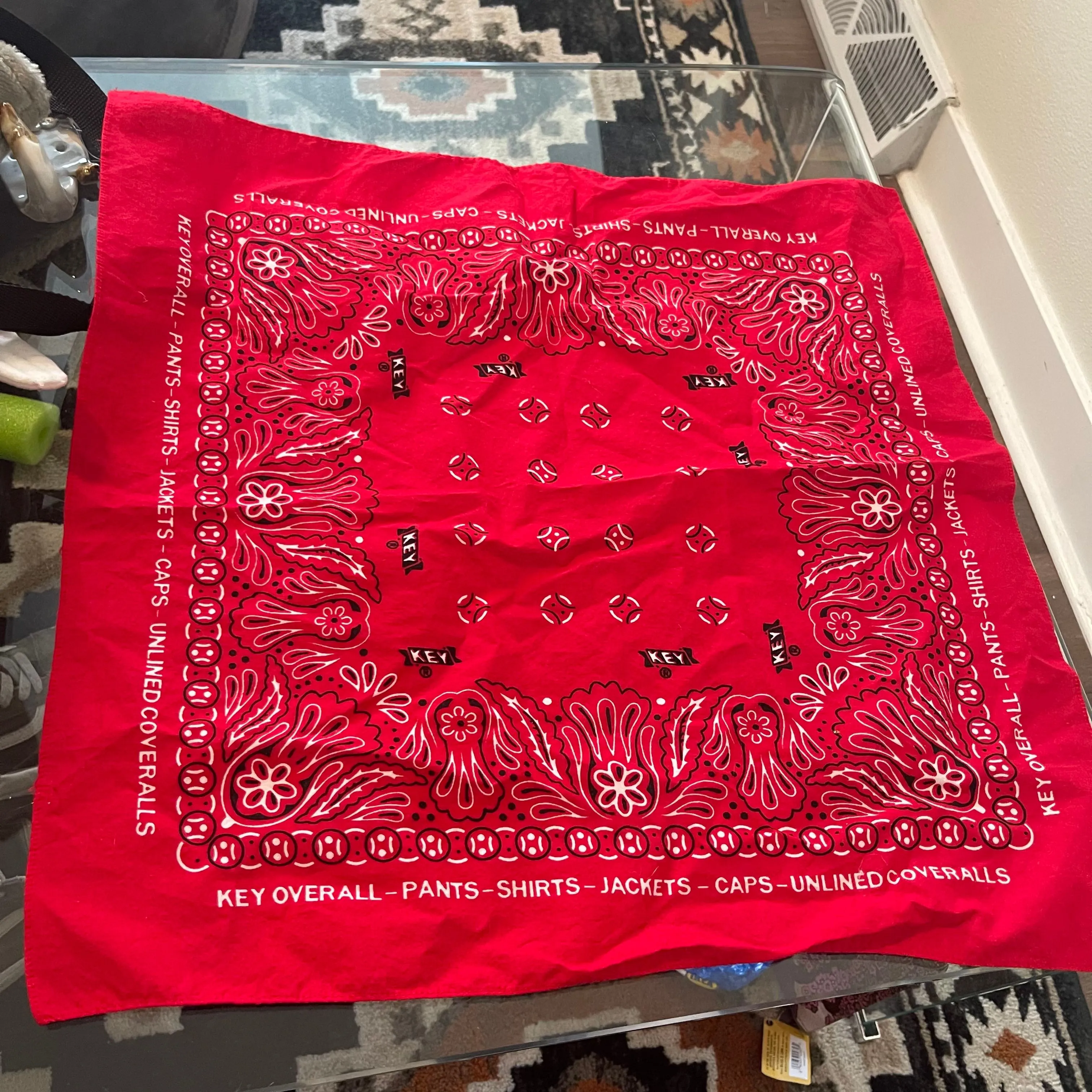 Product image for Key overalls red bandana