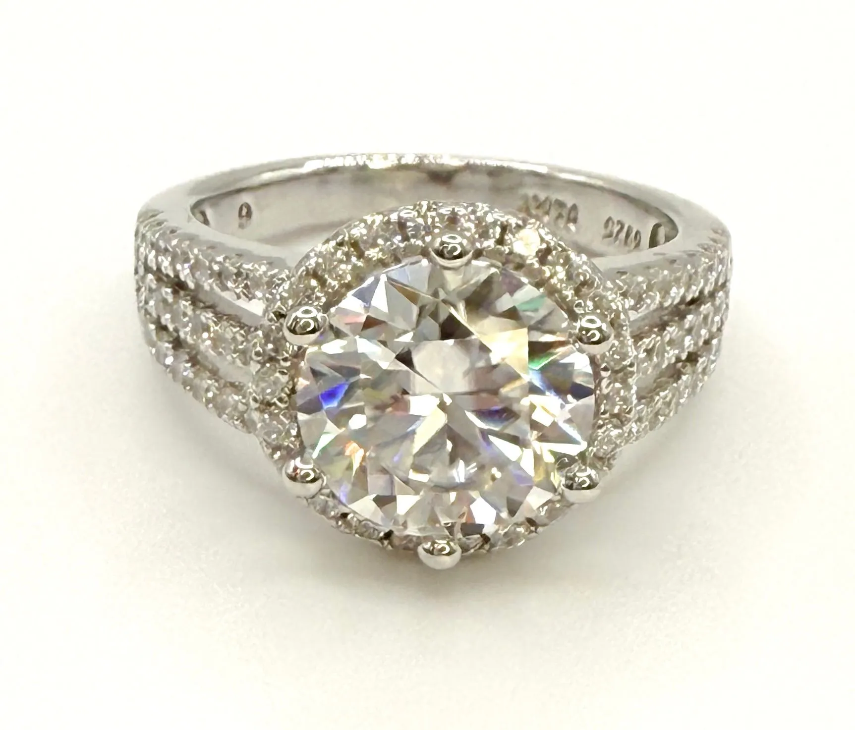 Product image for 3 Carat Halo MOISSANITE Ring