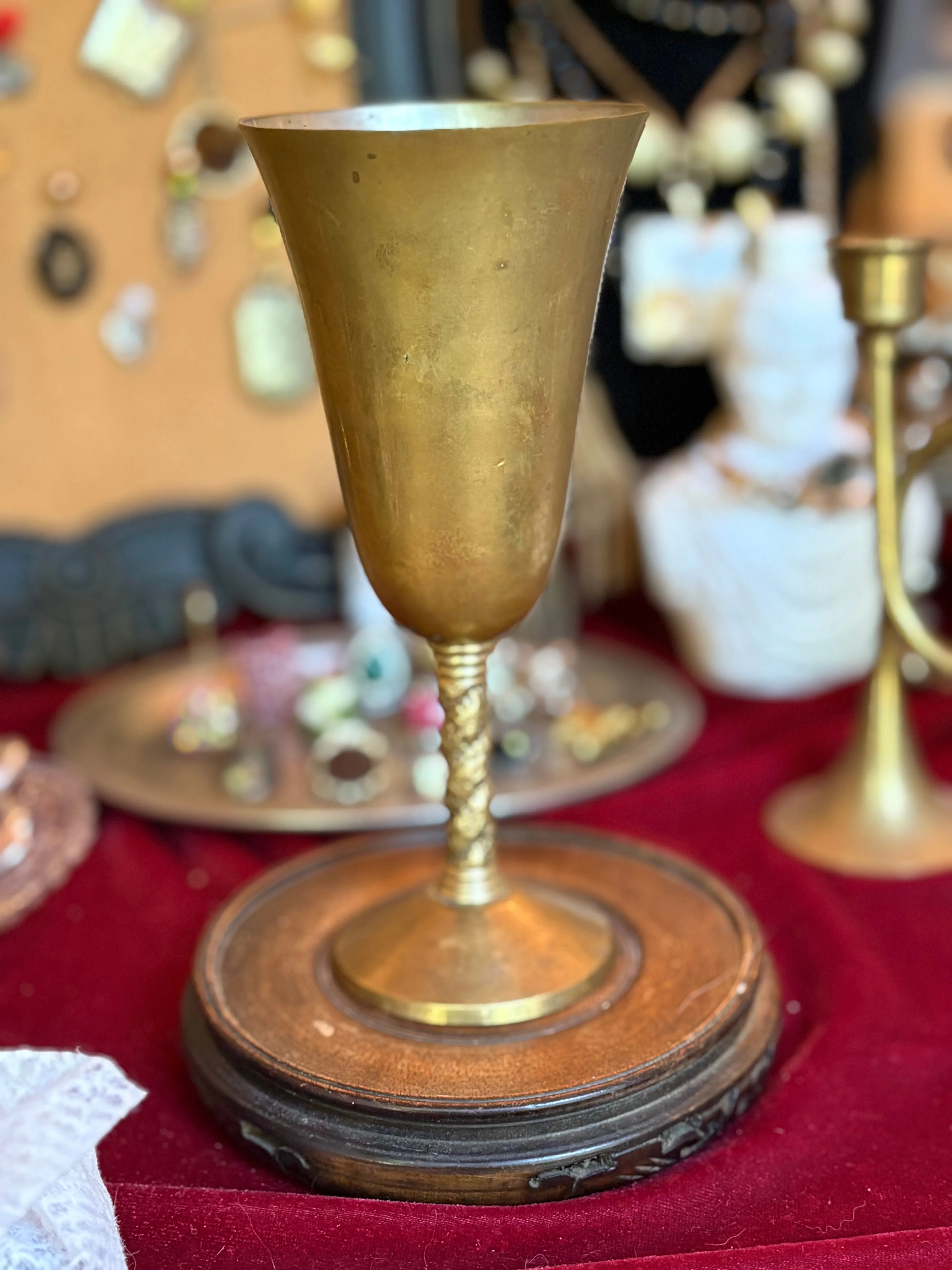 Product image for Vintage Brass Spanish Goblet