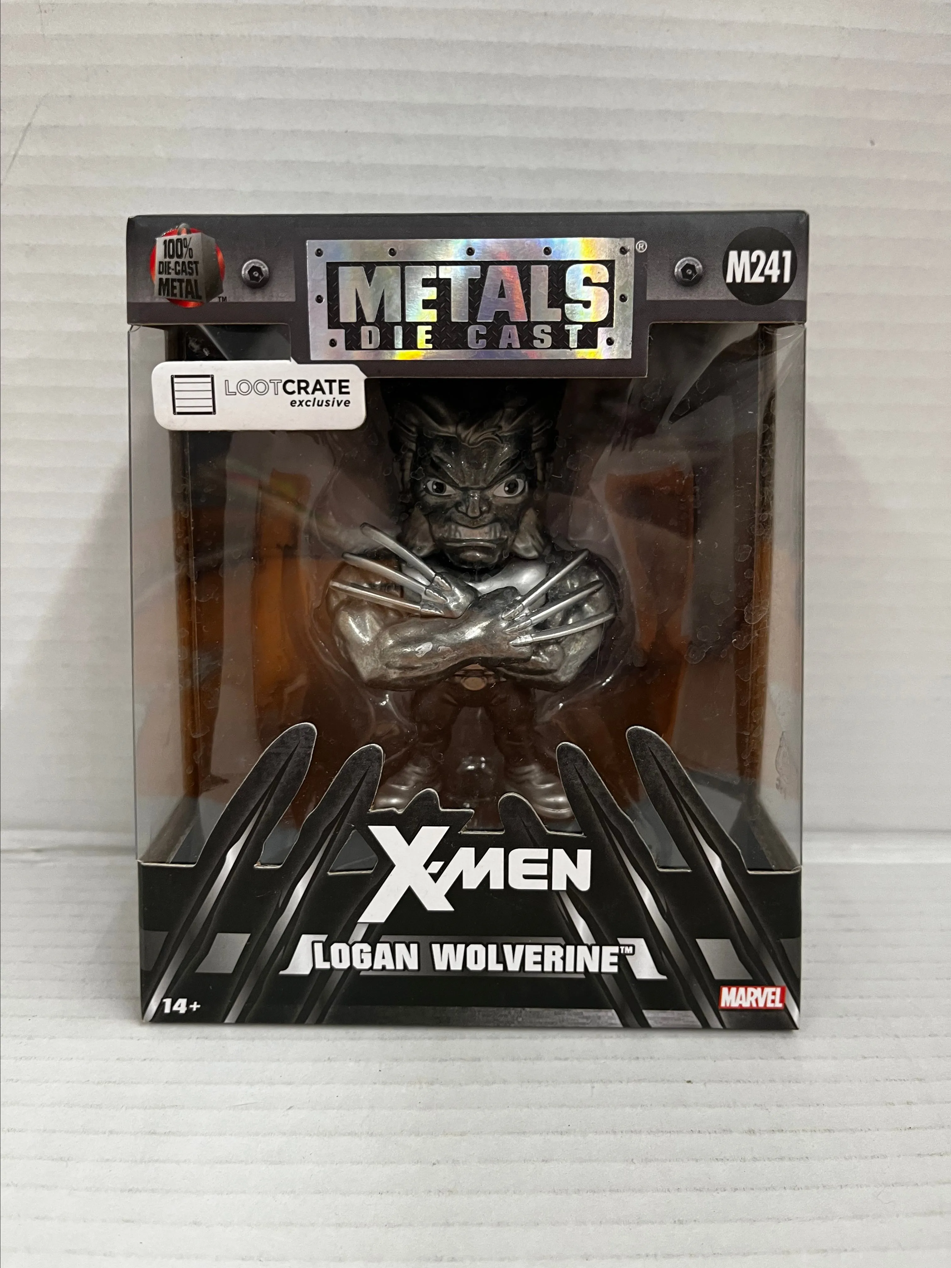 Product image for Jada Toys Metals Die Cast Marvel M241 Logan Wolverine Lootcrate 4" Figure Sealed