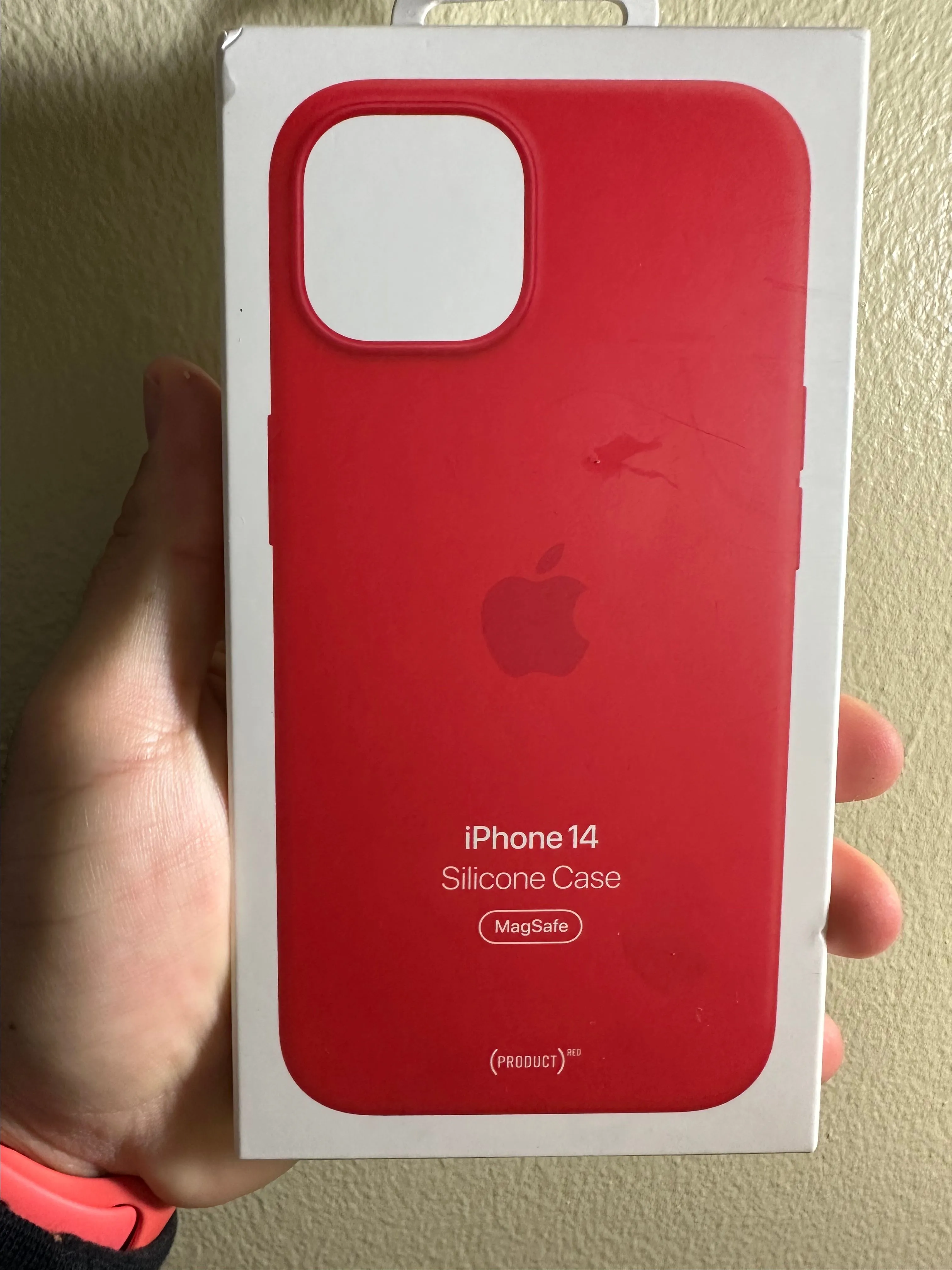 Product image for iPhone 14 Silicone Case With MagSafe ‘Red Product’