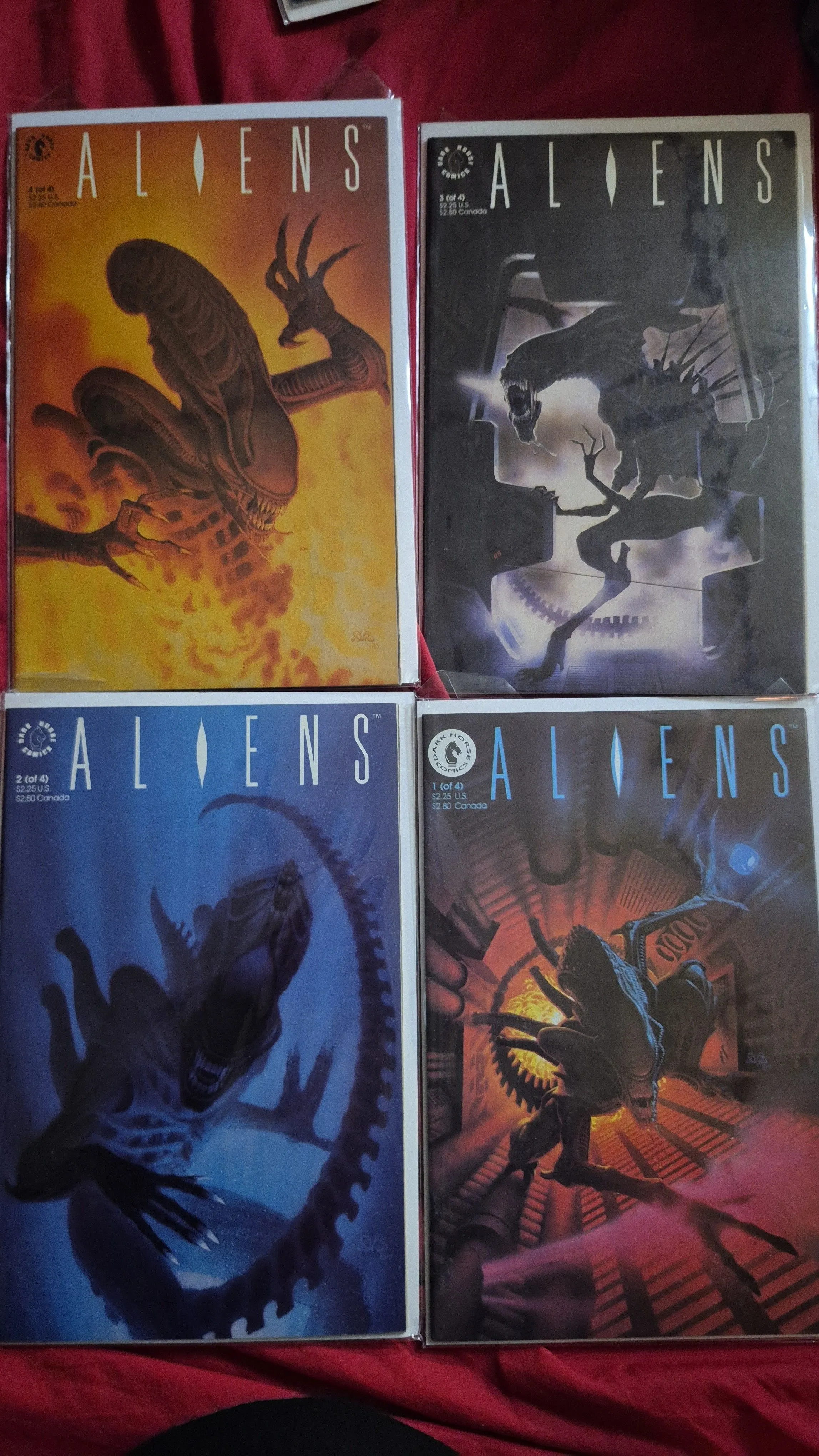 Product image for 1989 Dark Horse ALIENS Volume 2 1 2 3 4 1-4 Complete Series All First Prints