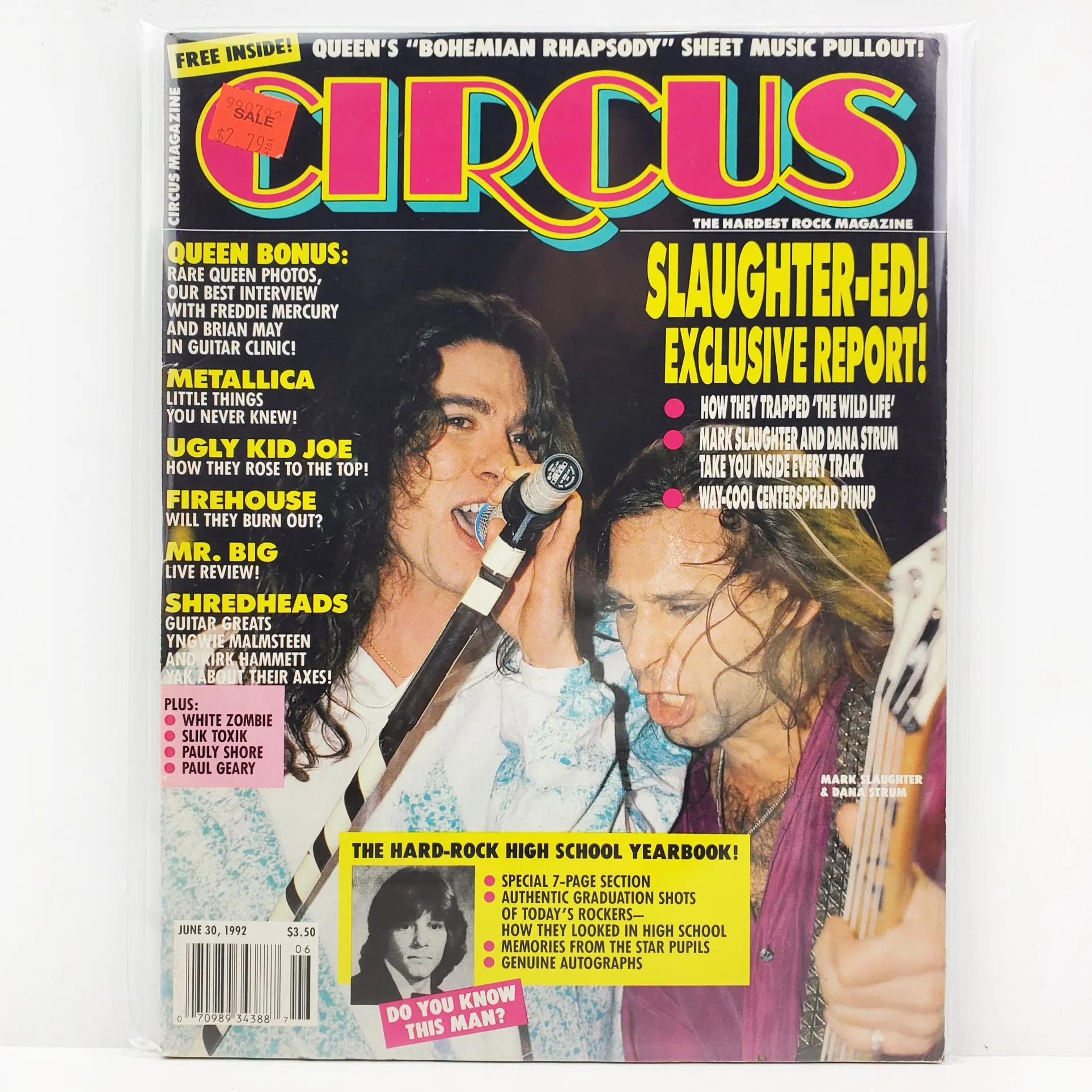 Product image for Circus Magazine Metallica Kirk Hammett Slaughter Queen Jun 1992 Old Stock Unread