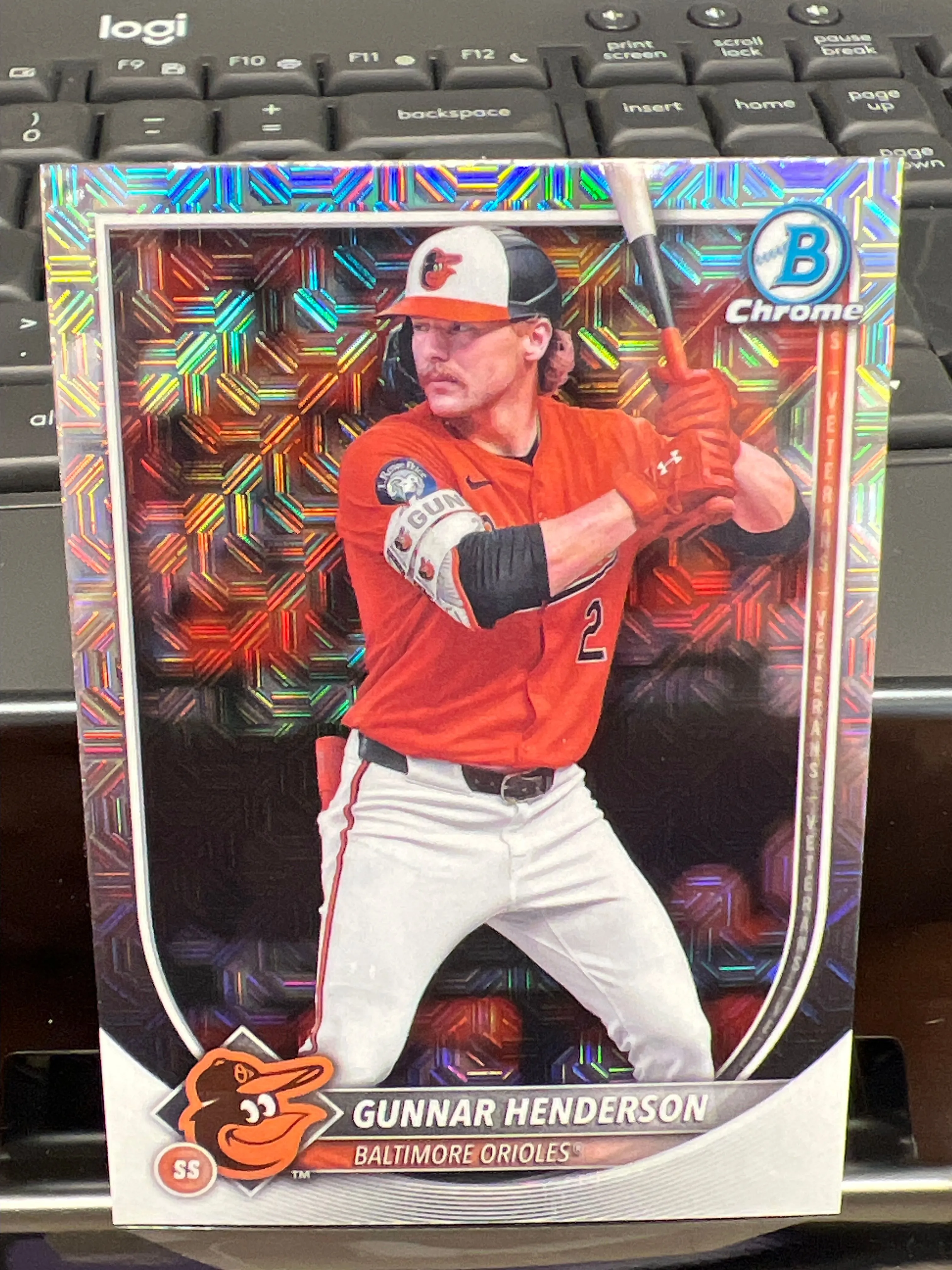 Product image for 2025 Bowman Chrome #2 Gunnar Henderson Mega Box Mojo Refractor