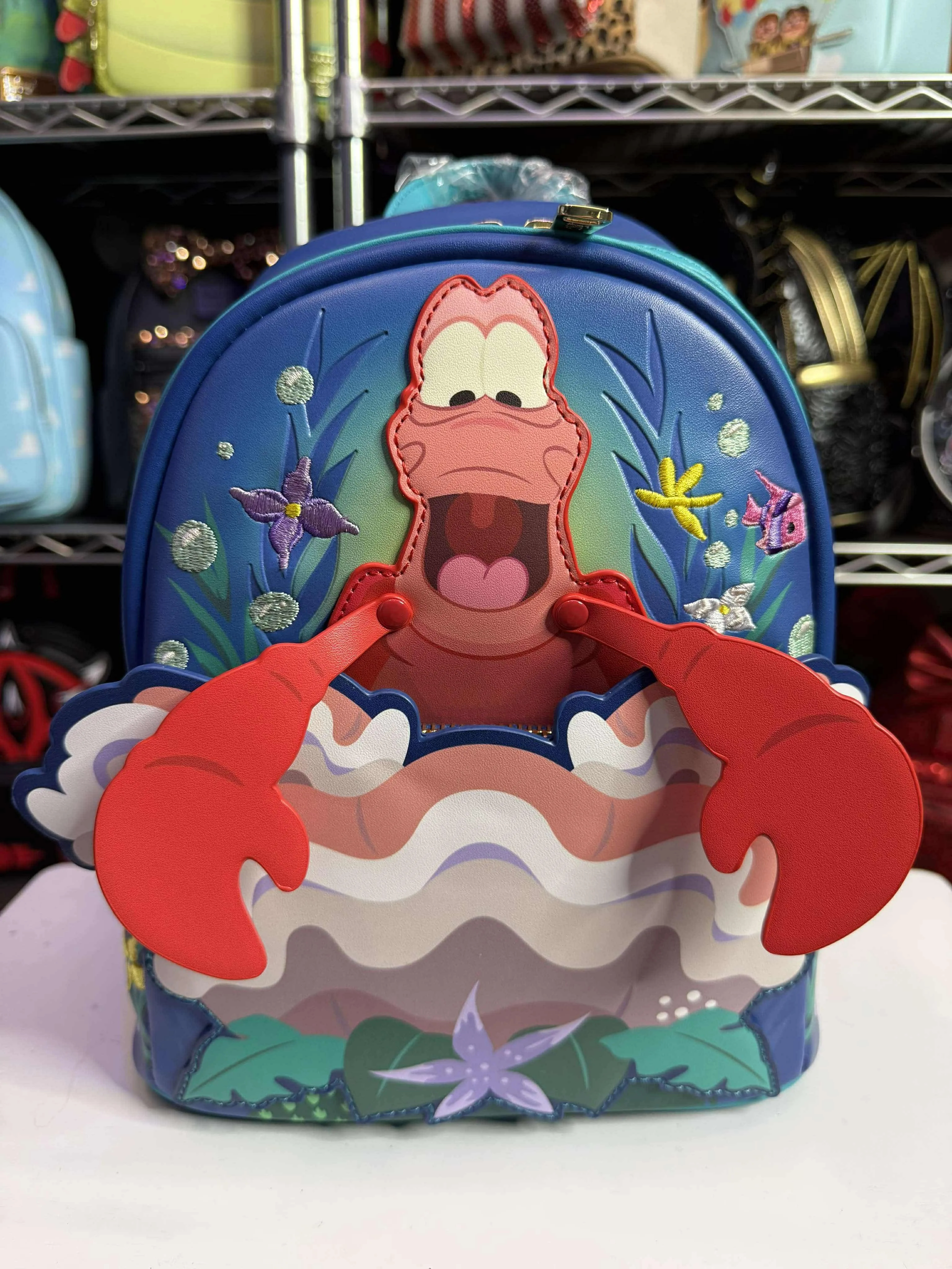 Product image for Loungefly Disney Little Mermaid Sebastian Mini Backpack