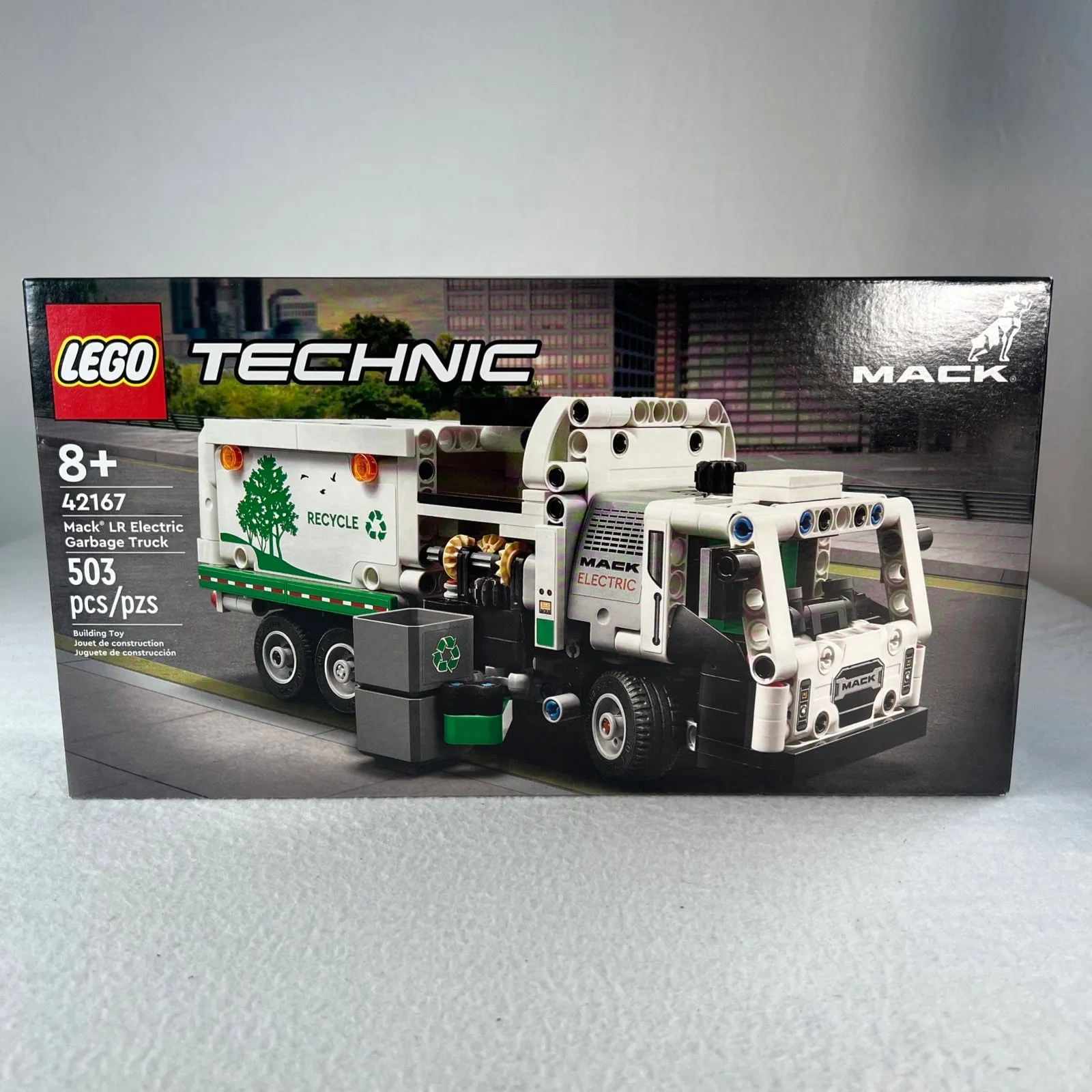 Product image for LEGO 42167 Technic Mack LR Electric Garbage Truck Building Toy Set Age 8+