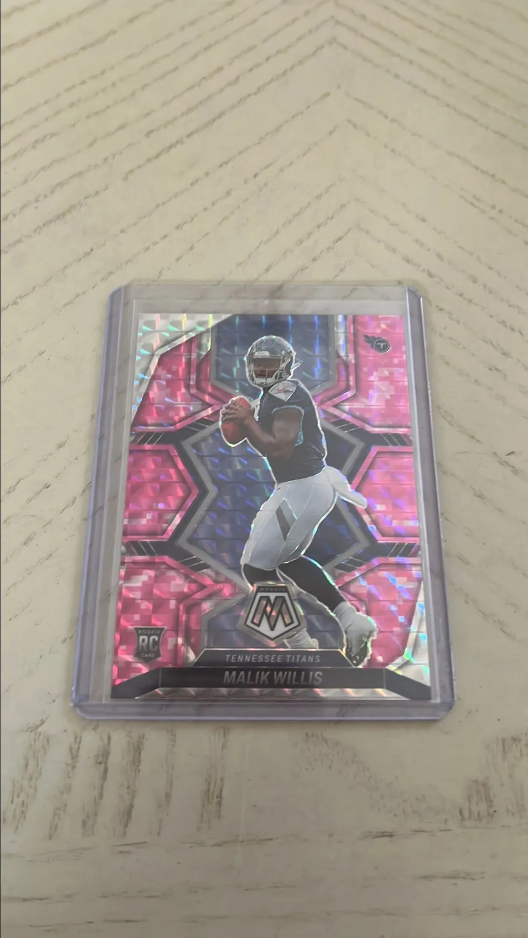 Product image for 2022 mosaic Malik Willis pink prizm