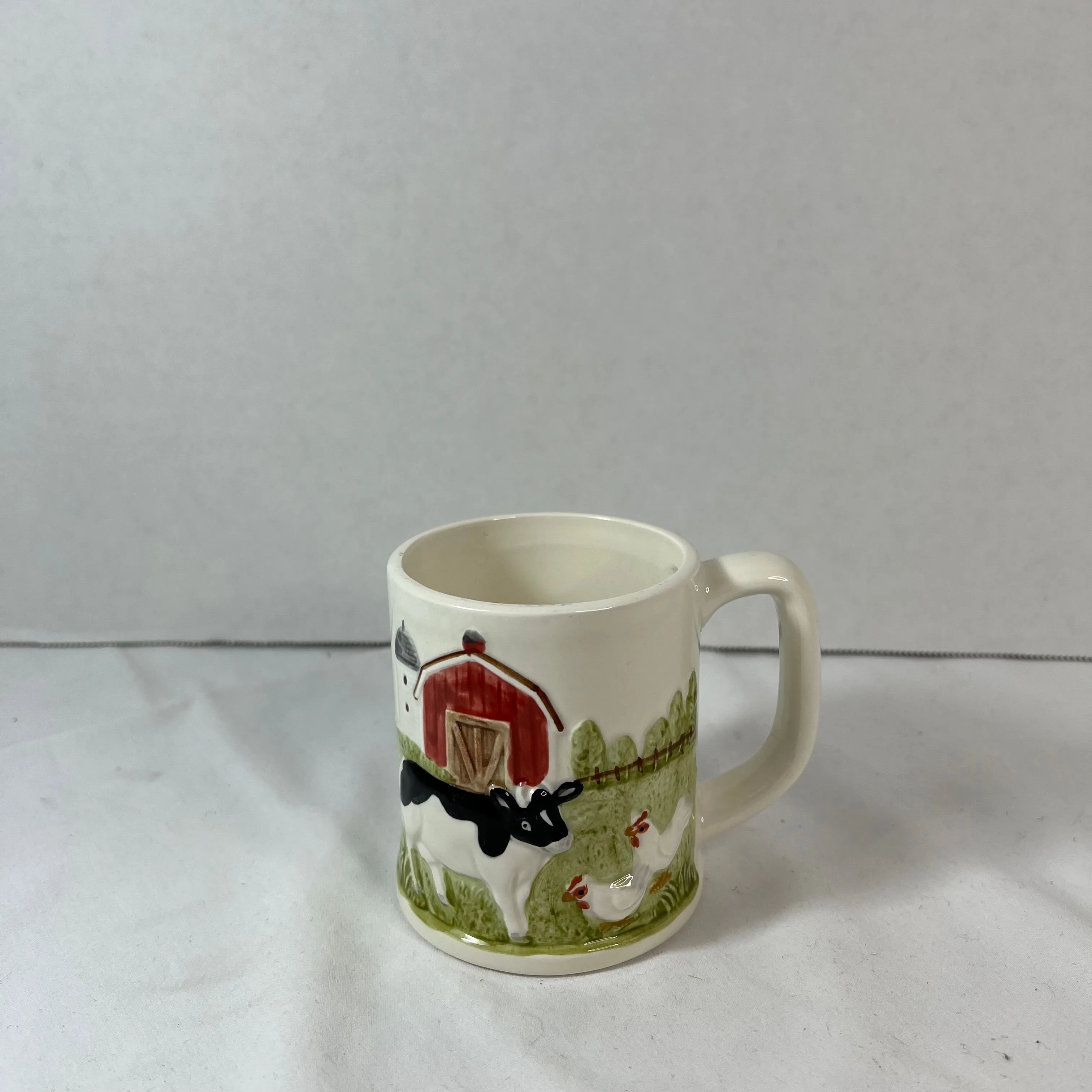 Product image for Mug - Chickens and Cow - Farm Scene