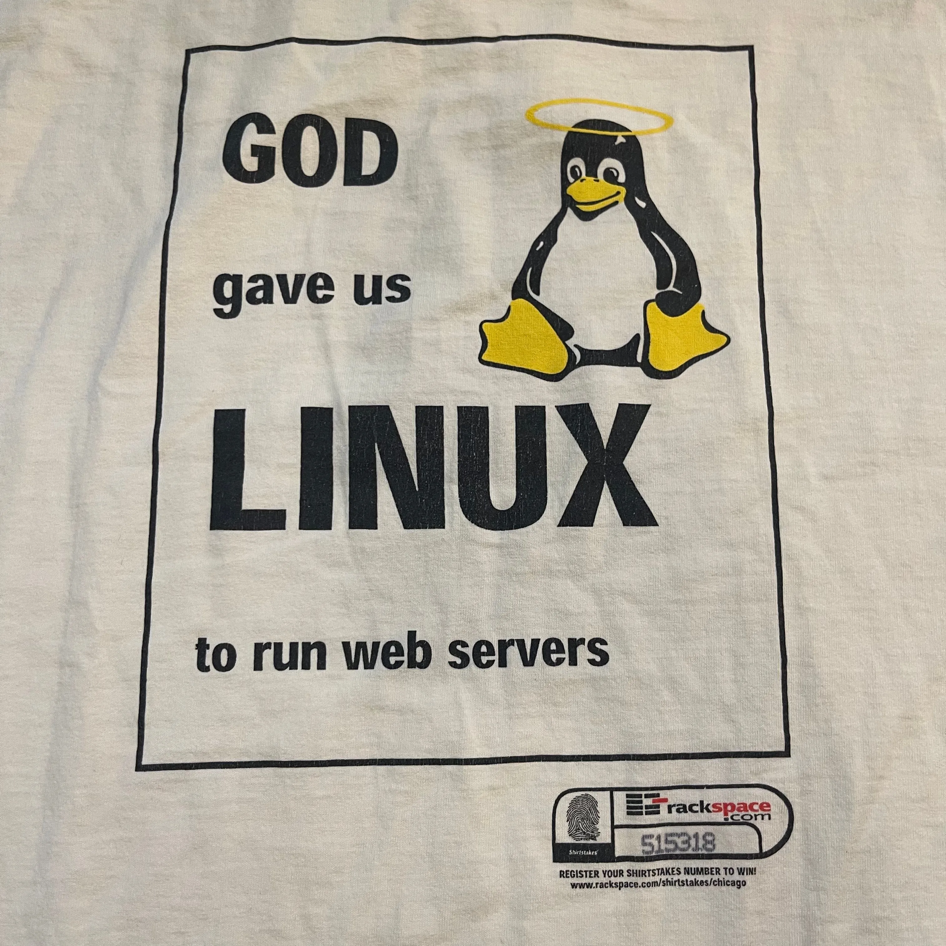 Product image for 2000s Linux Tech Web Server God Tee - XL