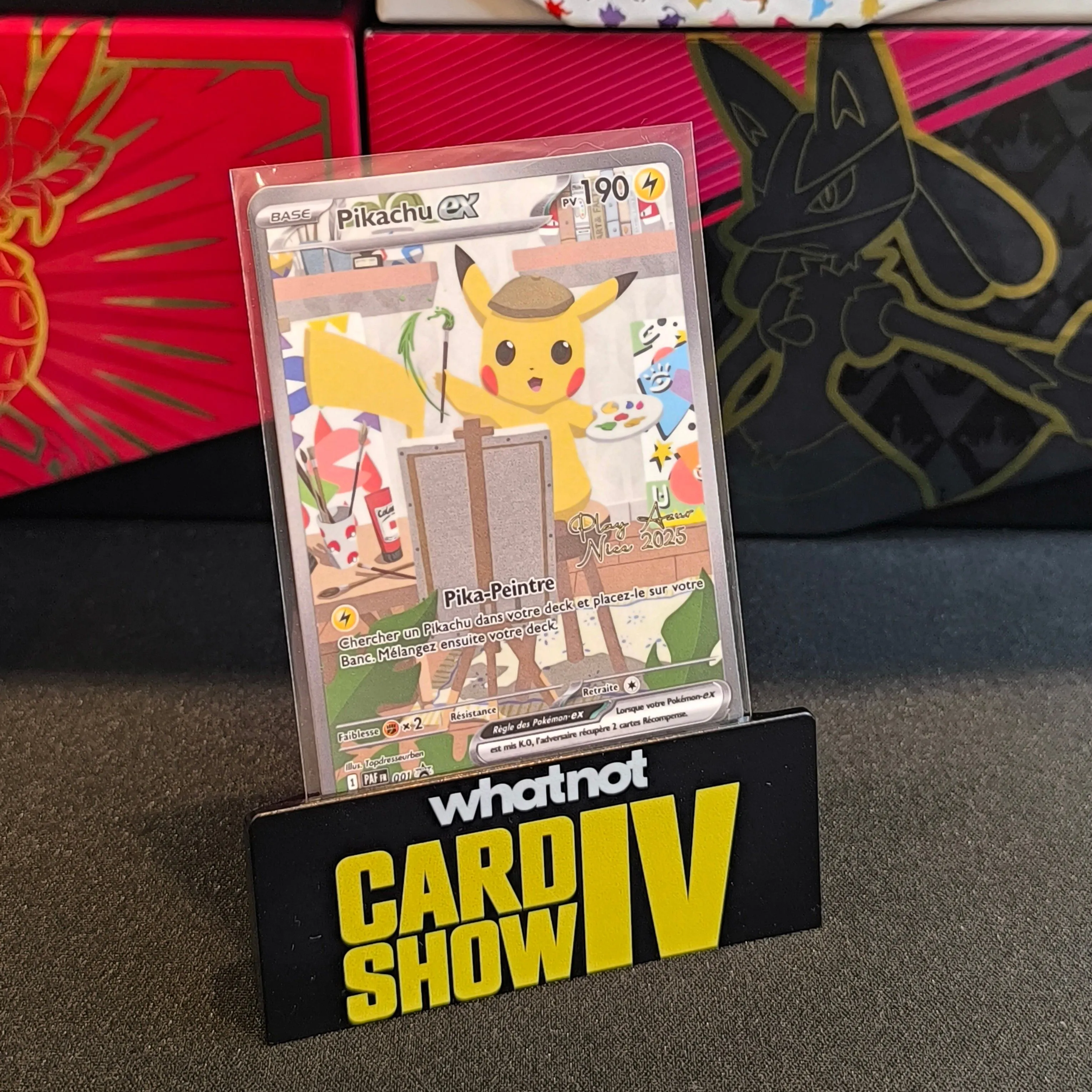 Product image for Pikachu peintre non holo - Carte non officielle 