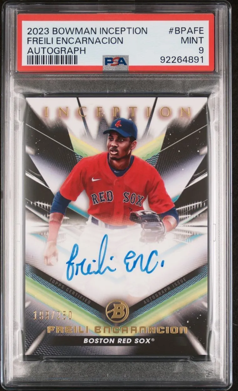 Product image for 2023 Bowman Inception Autographs Freili Encarnacion BPAFE  PSA MINT 9