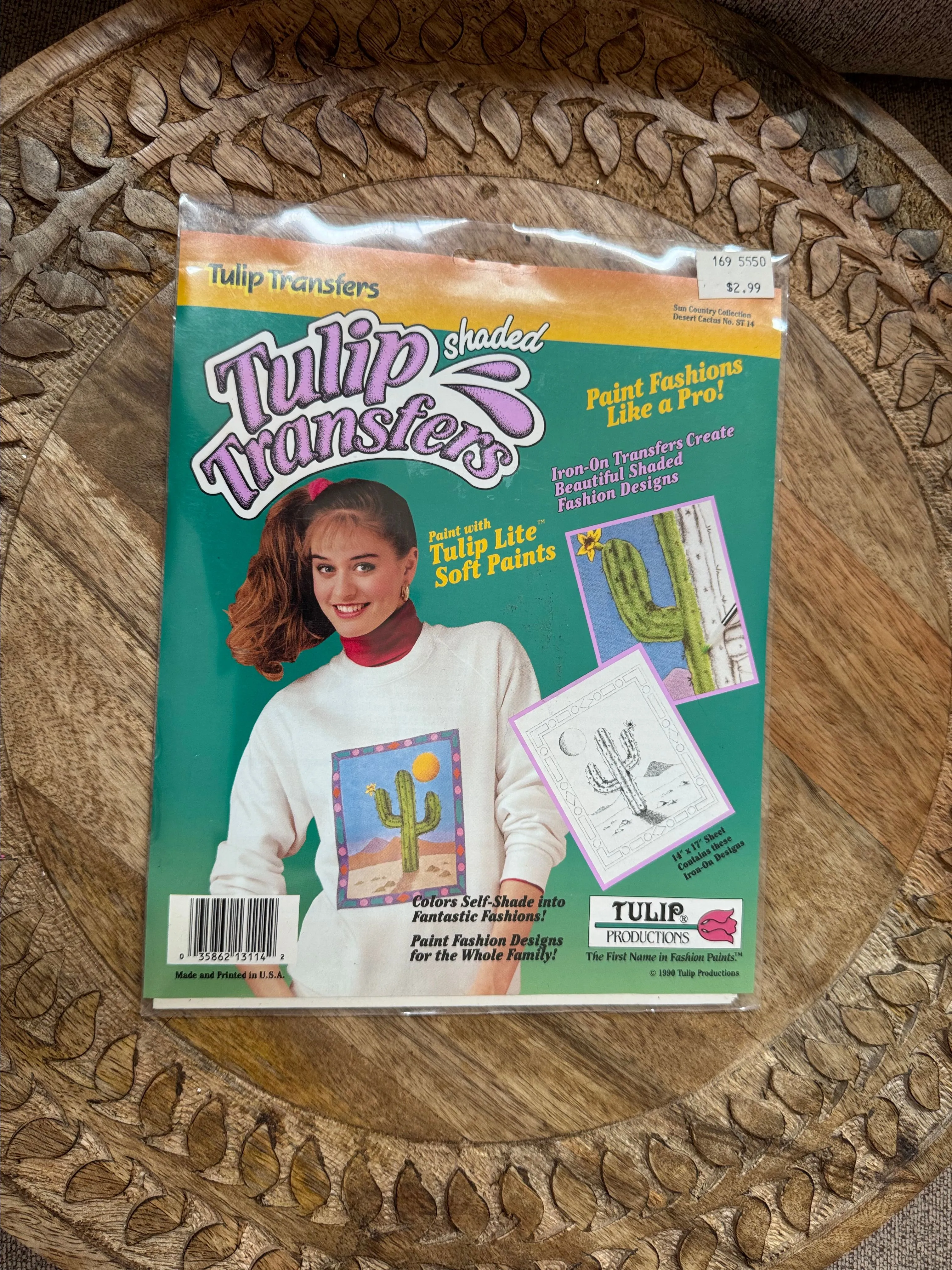 Product image for Vintage 1990 Tulip Transfers Iron-On Desert Cactus Sun Country Collection