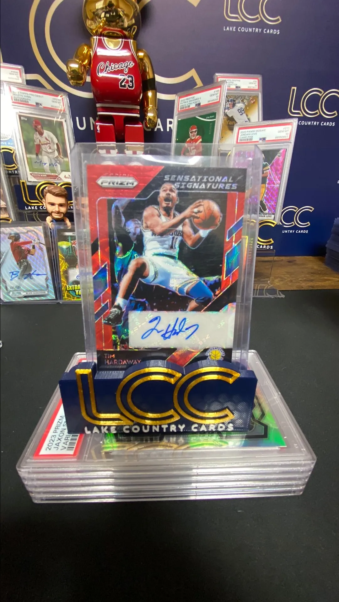 Product image for 2018 Prizm Tim Hardaway Sensational Signatures Red Scope Auto