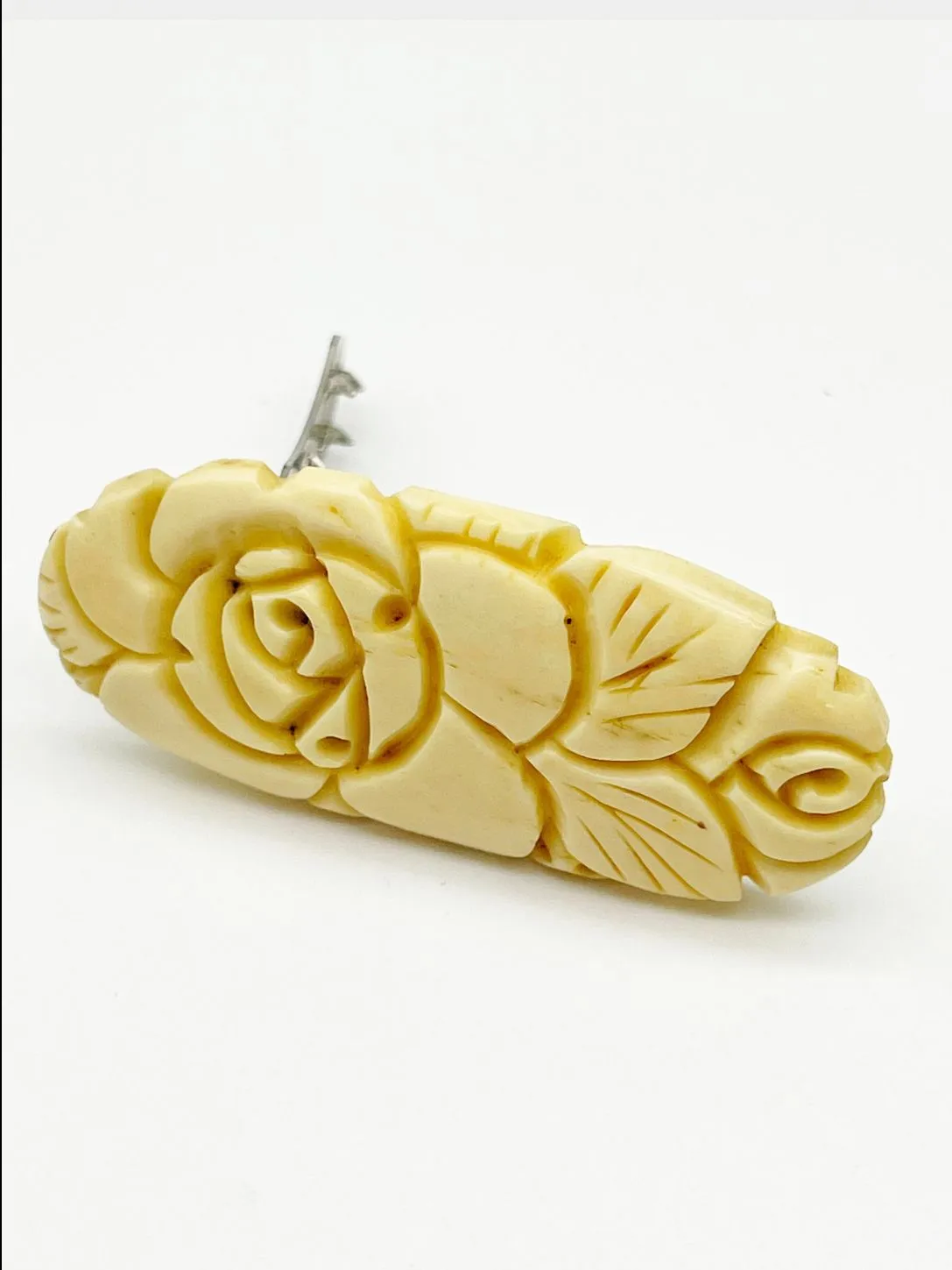 Product image for 39. Large Floral Bone Dress Clip