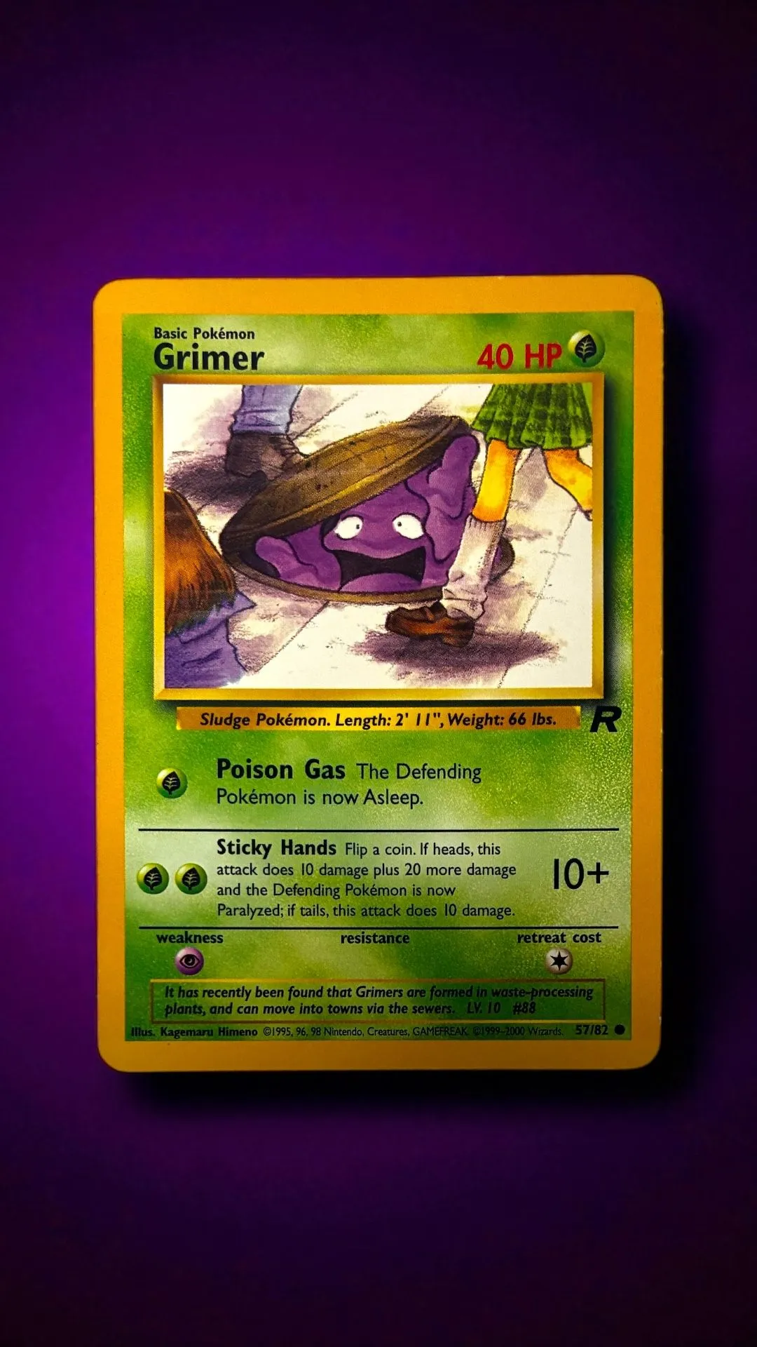 Grimer Team Rocket Ex 57/82 Pokemon Card For Sale Pokemon Card - Grimer  (Team Rocket EX #57/82) - Lightly Played / Excellent Condition