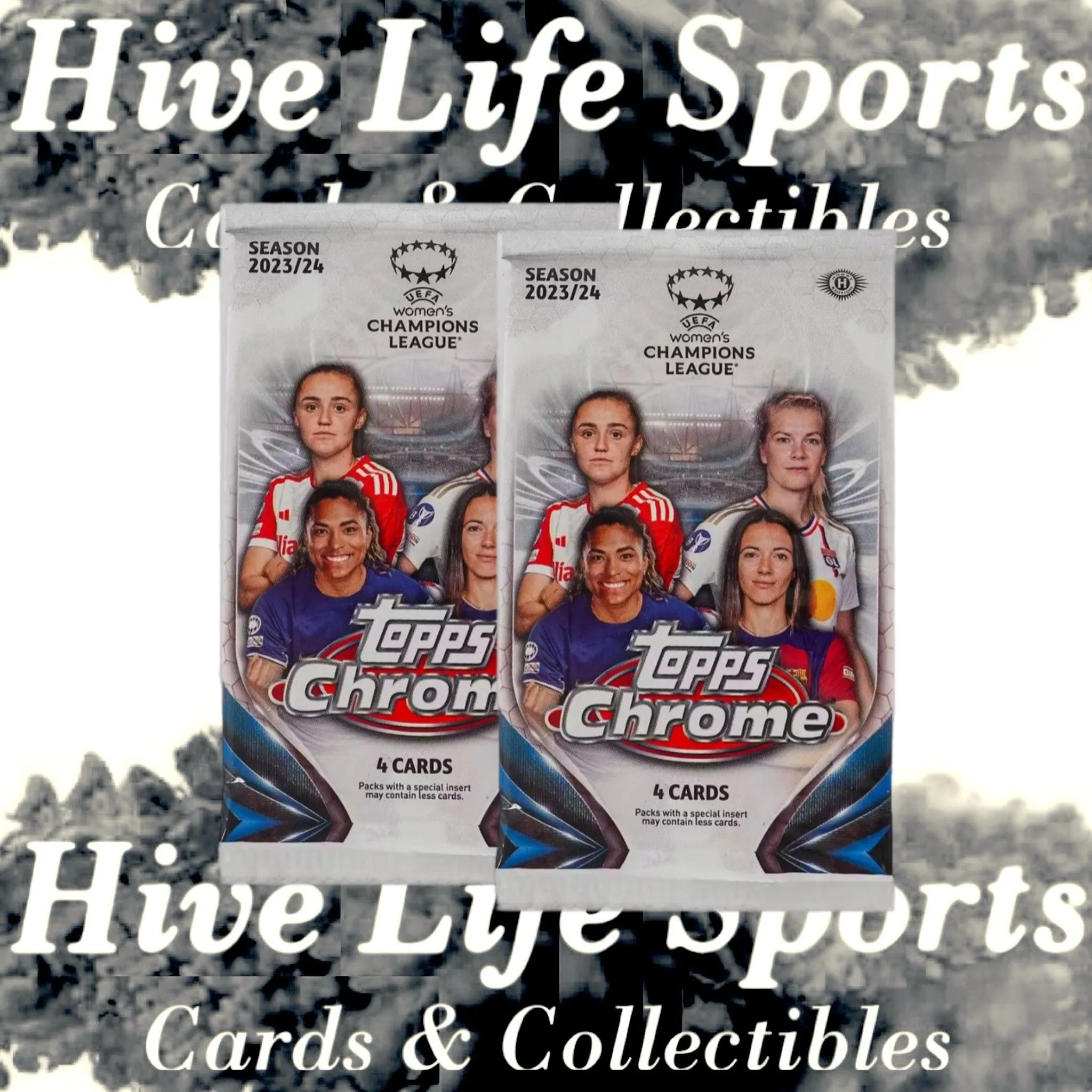 Product image for *2 Hobby Packs 2023-24 Topps Chrome Womens Champions League