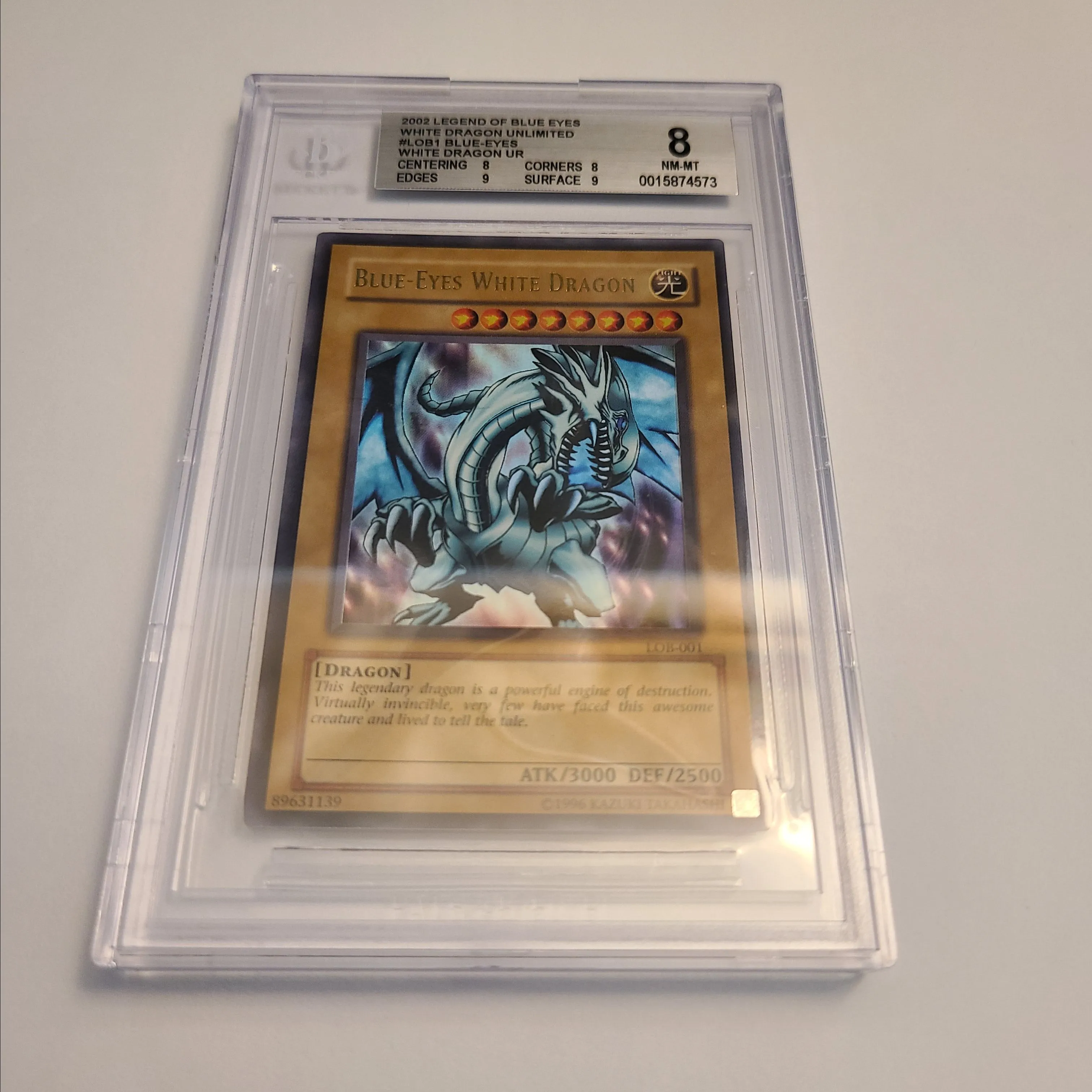 10) Beckett 8 Near Mint+ Blue Eyes White Dragon Unlimited Yugioh Card  #LOB-001  Whatnot: Shop, Sell, Connect