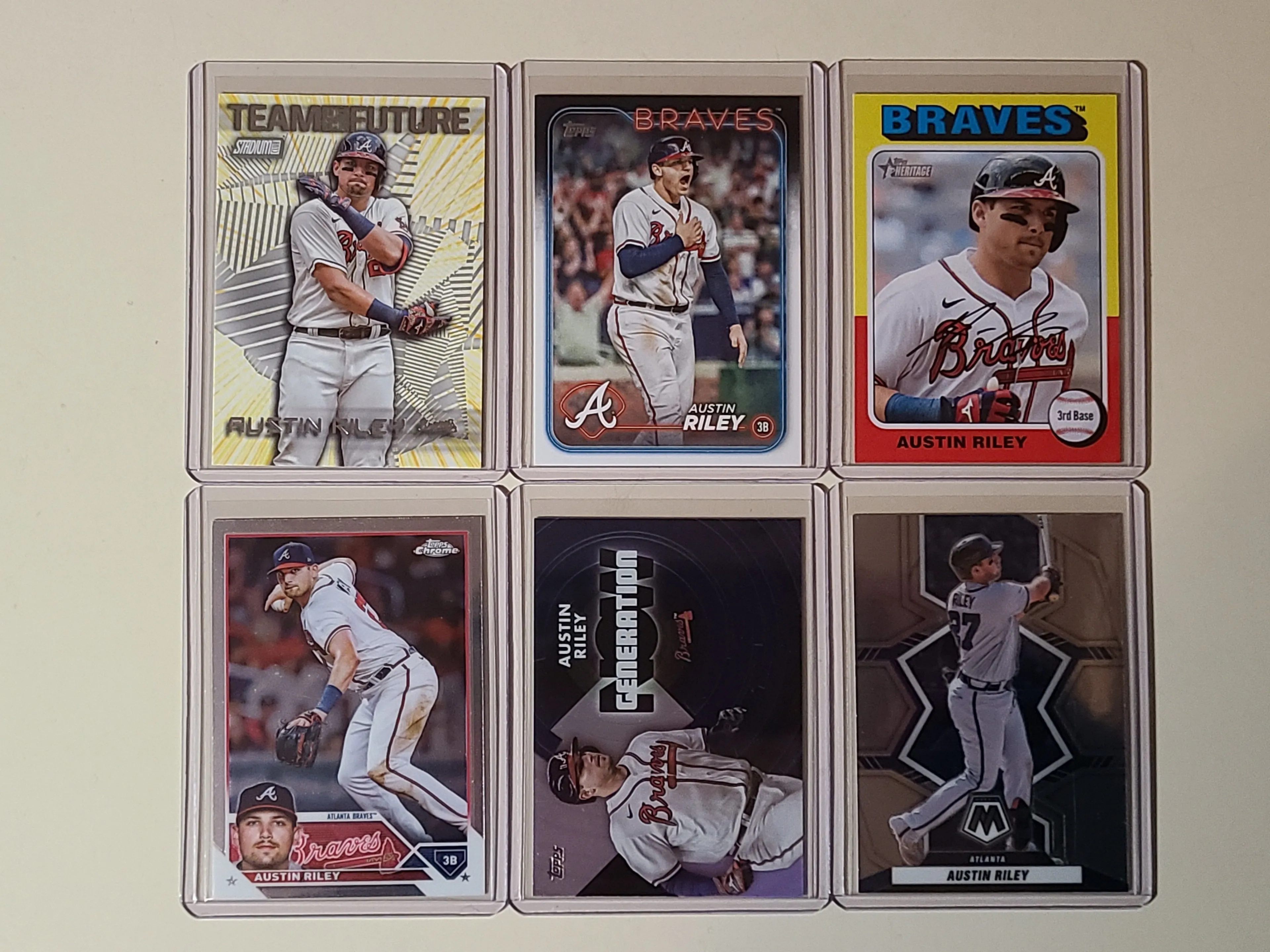 Product image for Austin Riley 6 Baseball Card Lot